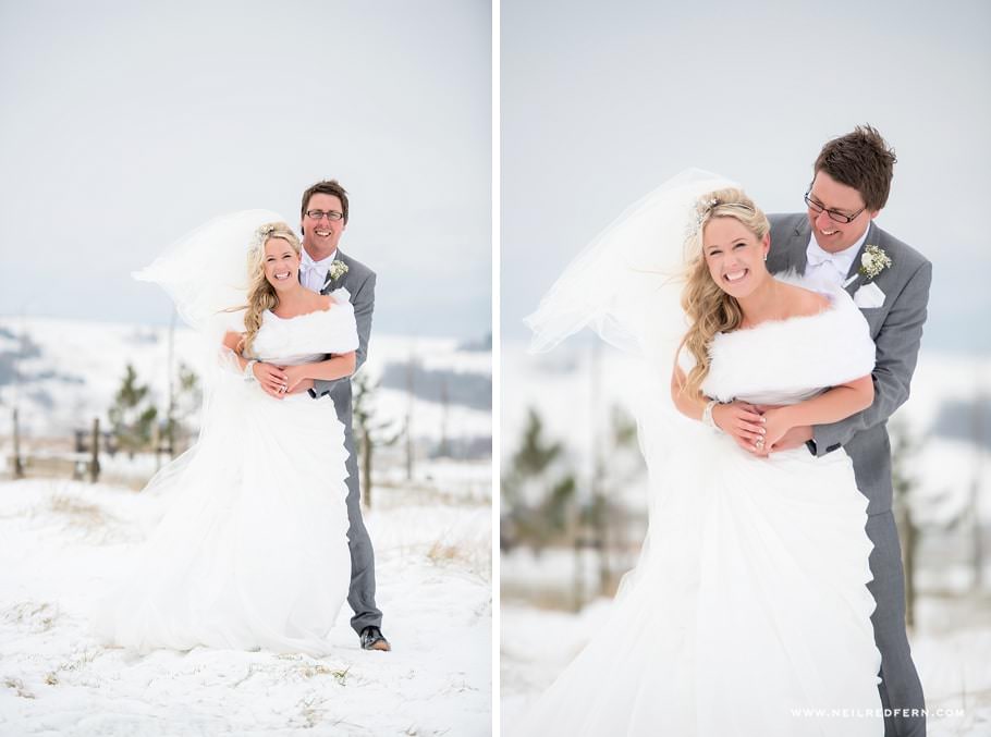 Wedding photographs in the snow 07