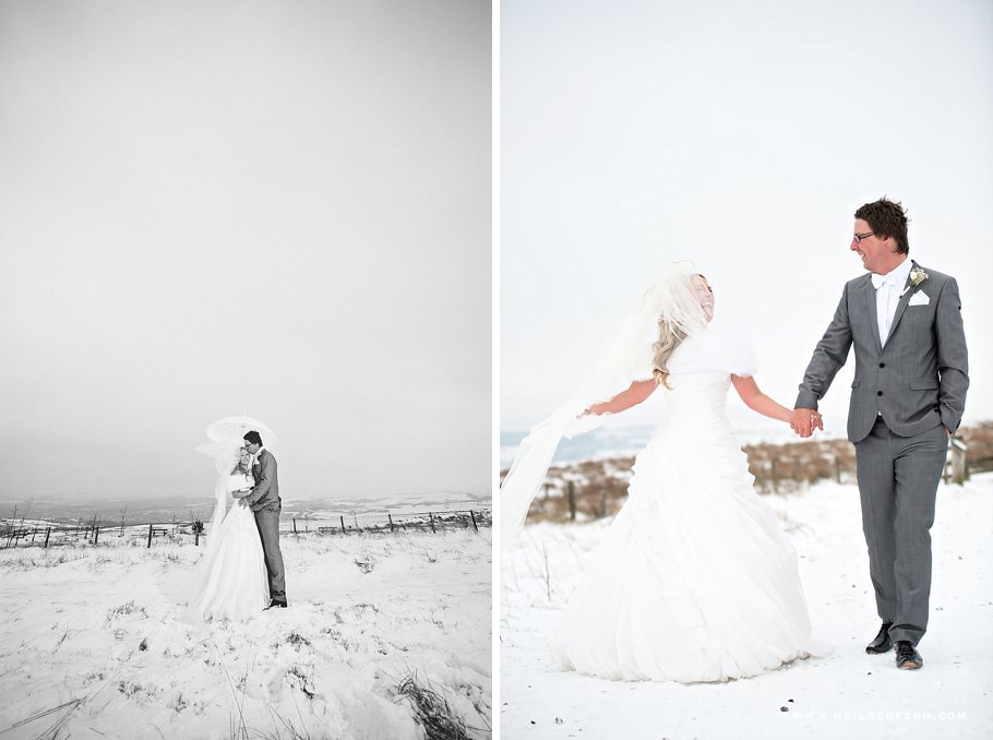 Wedding photographs in the snow 10
