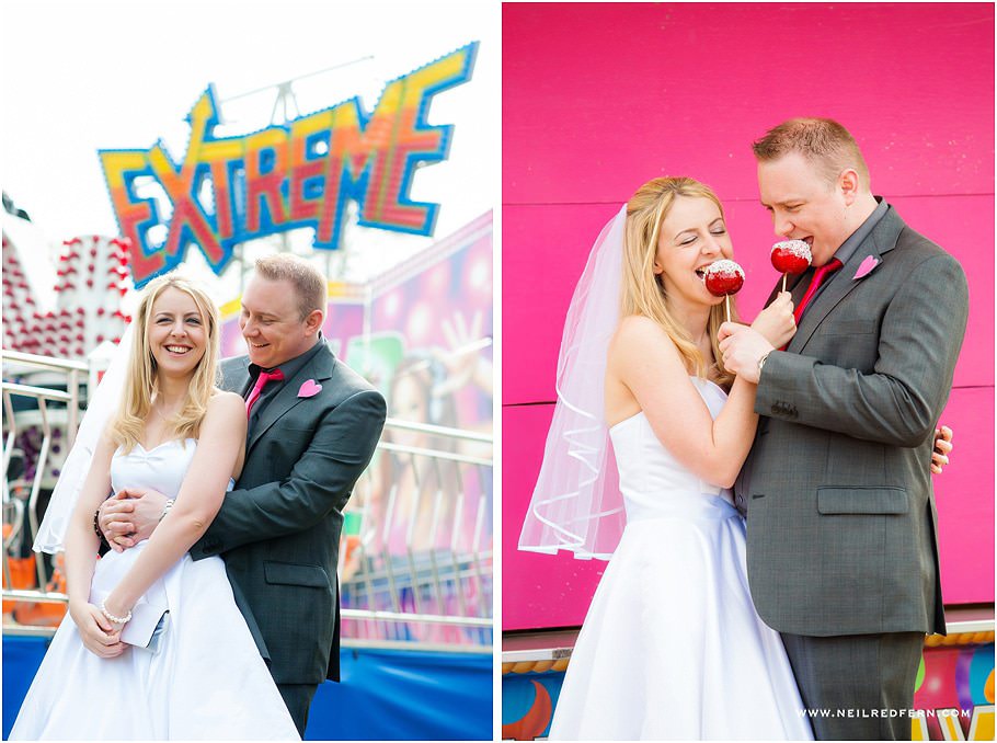 Fairground wedding photographs 01