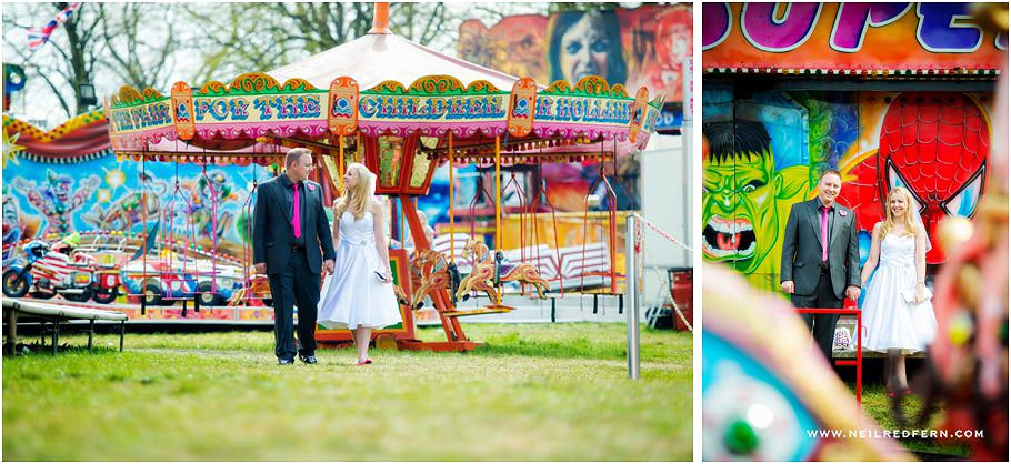 Fairground wedding photographs 06
