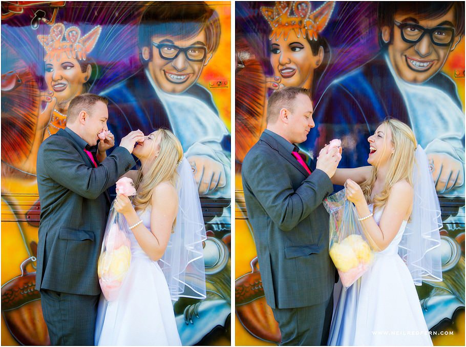Funfair wedding photographs 06