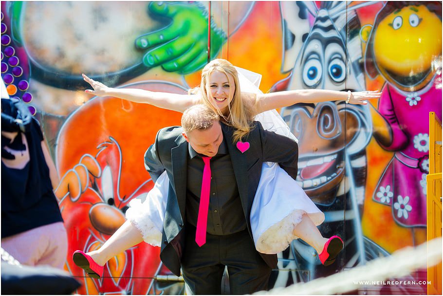 Funfair wedding photographs 15