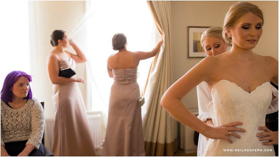 Hoghton Tower Wedding Photographs - Kim & John 8 Bride getting ready photographs 09