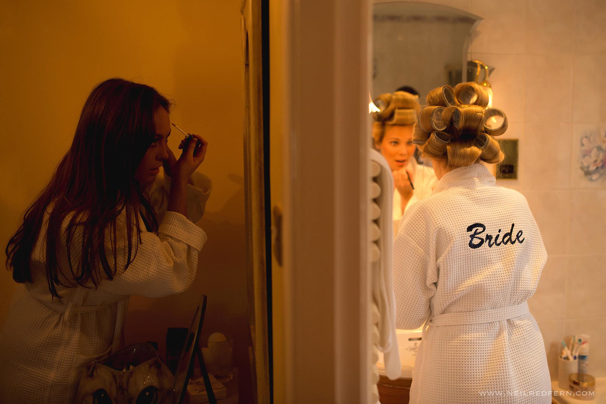 Browsholme Hall wedding photography - Lucy & Oli 4 getting ready on morning of wedding 03