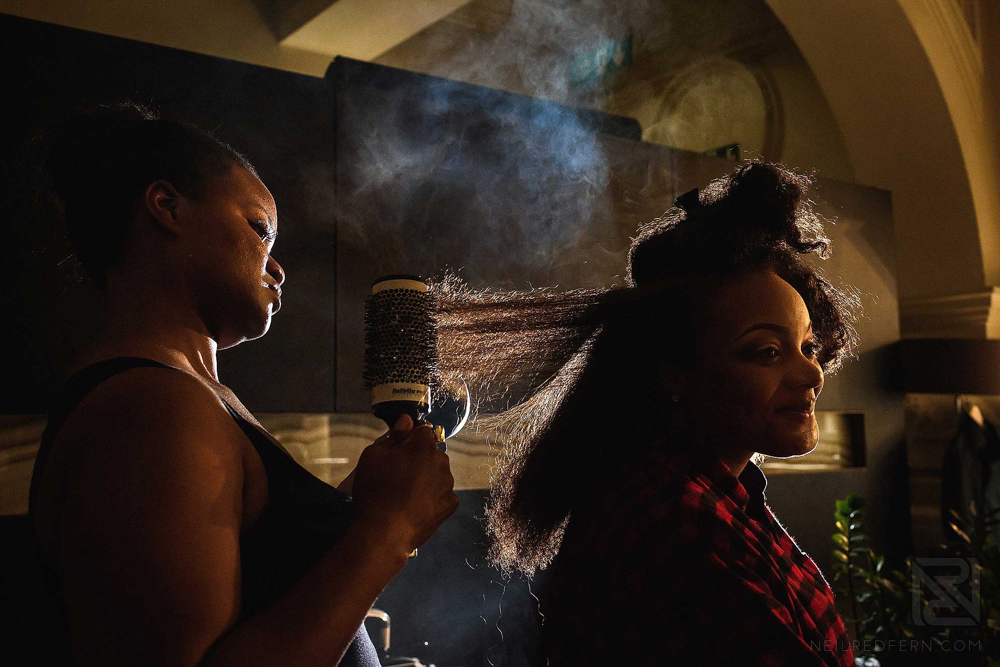 Nigerian bride getting ready