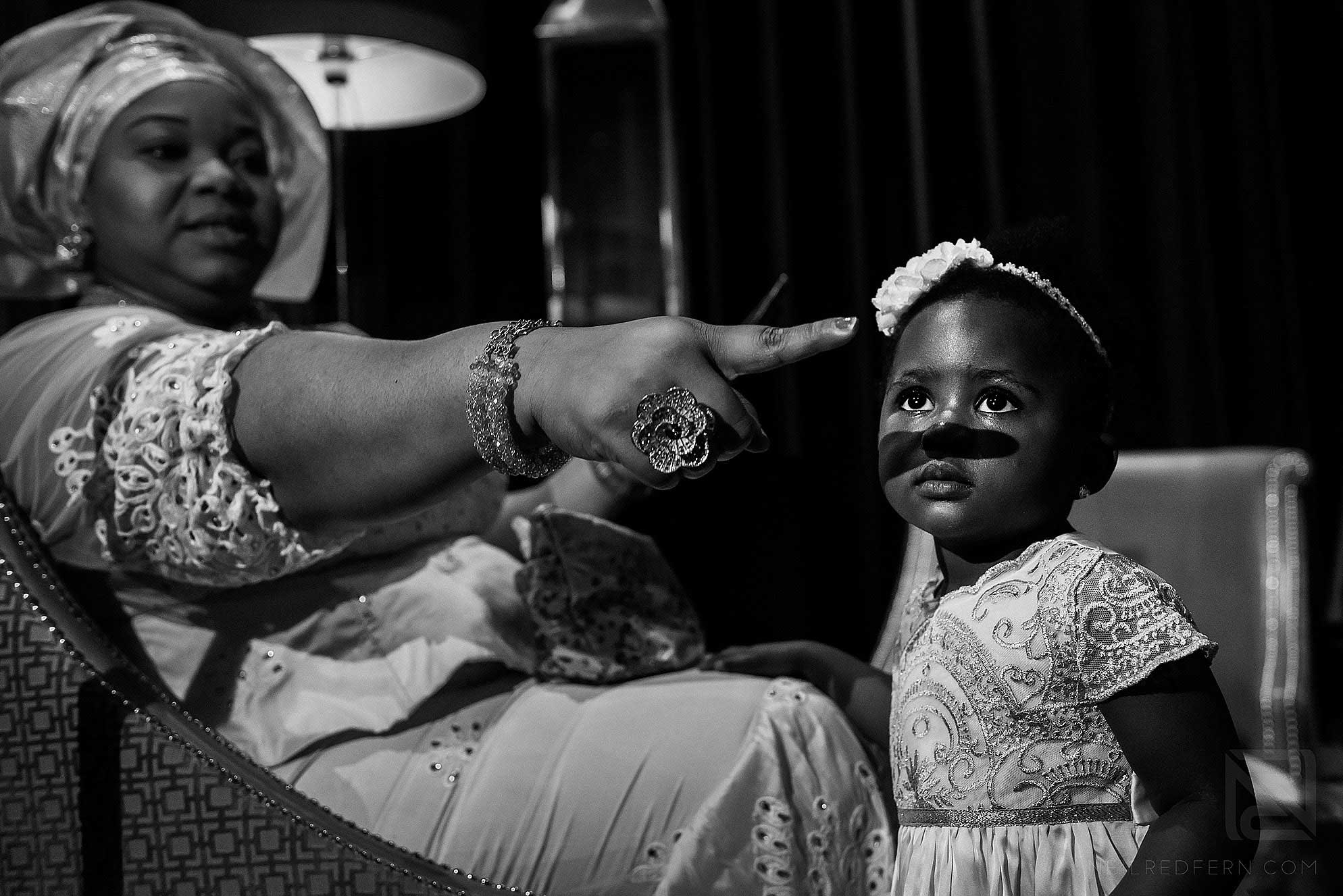baby at Nigerian wedding