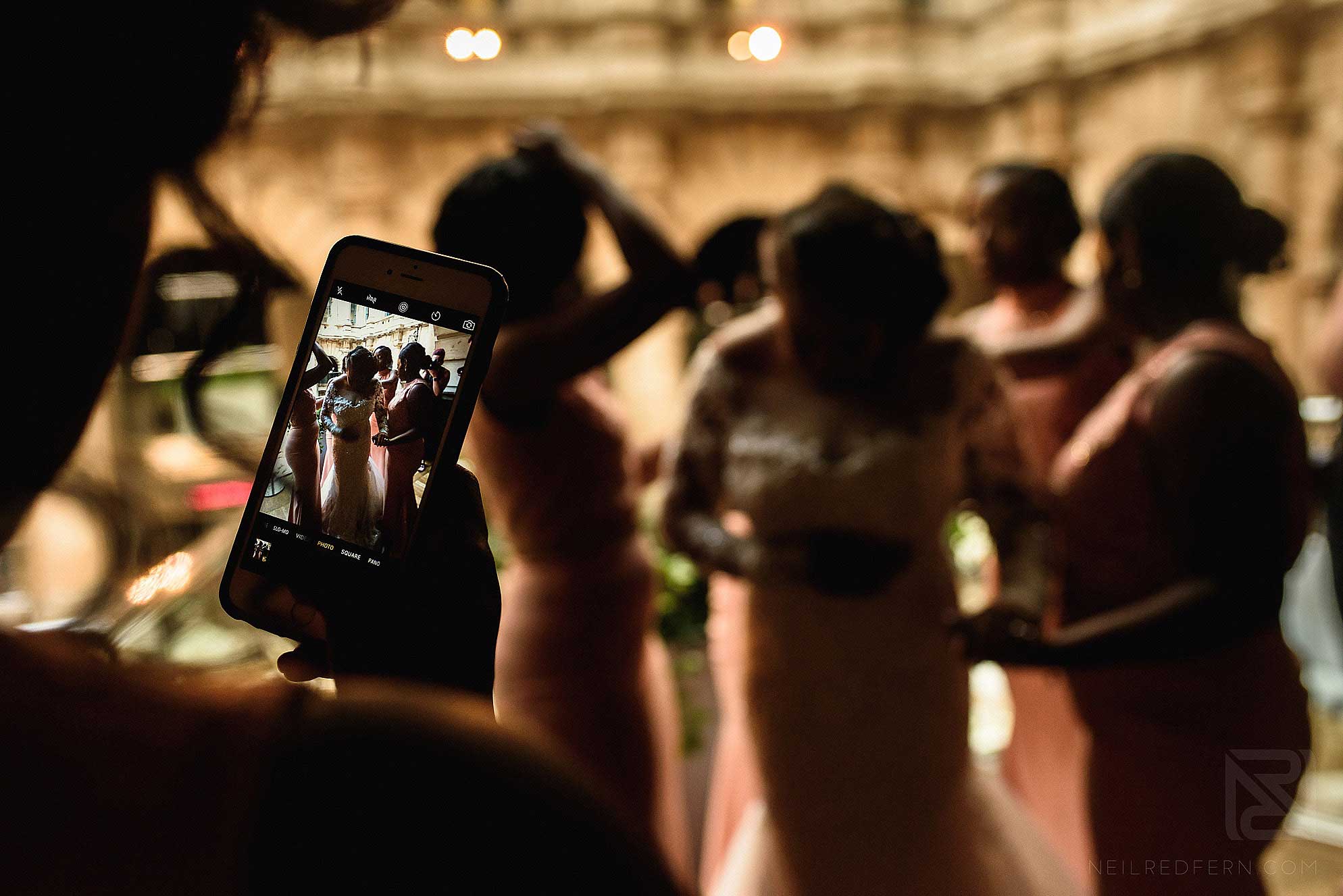 bride and bridesmaids getting ready at The Royal Exchange London