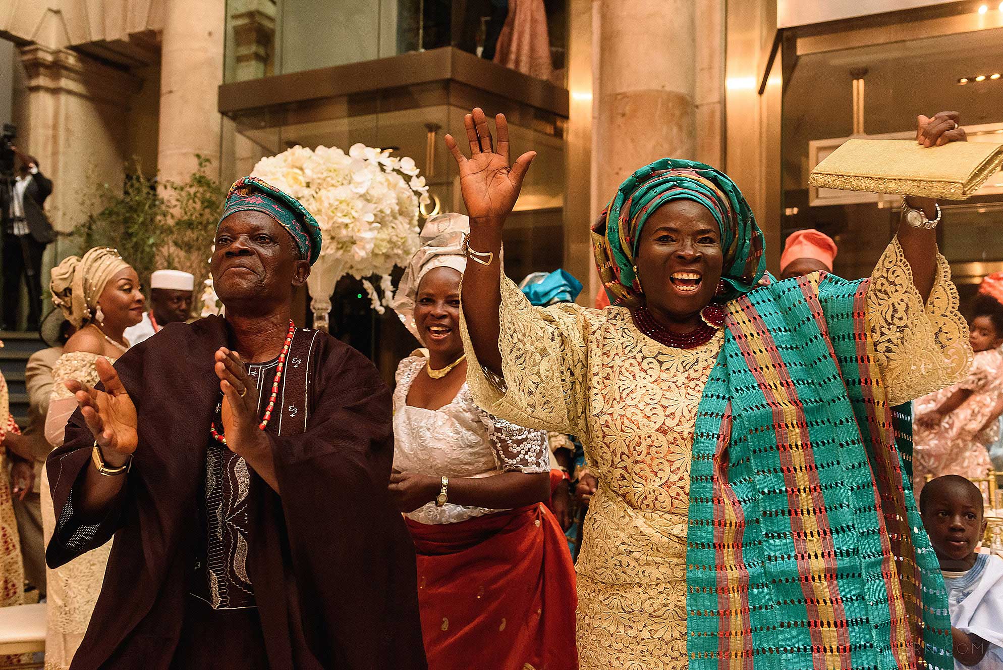 guests dancing at Nigerian wedding