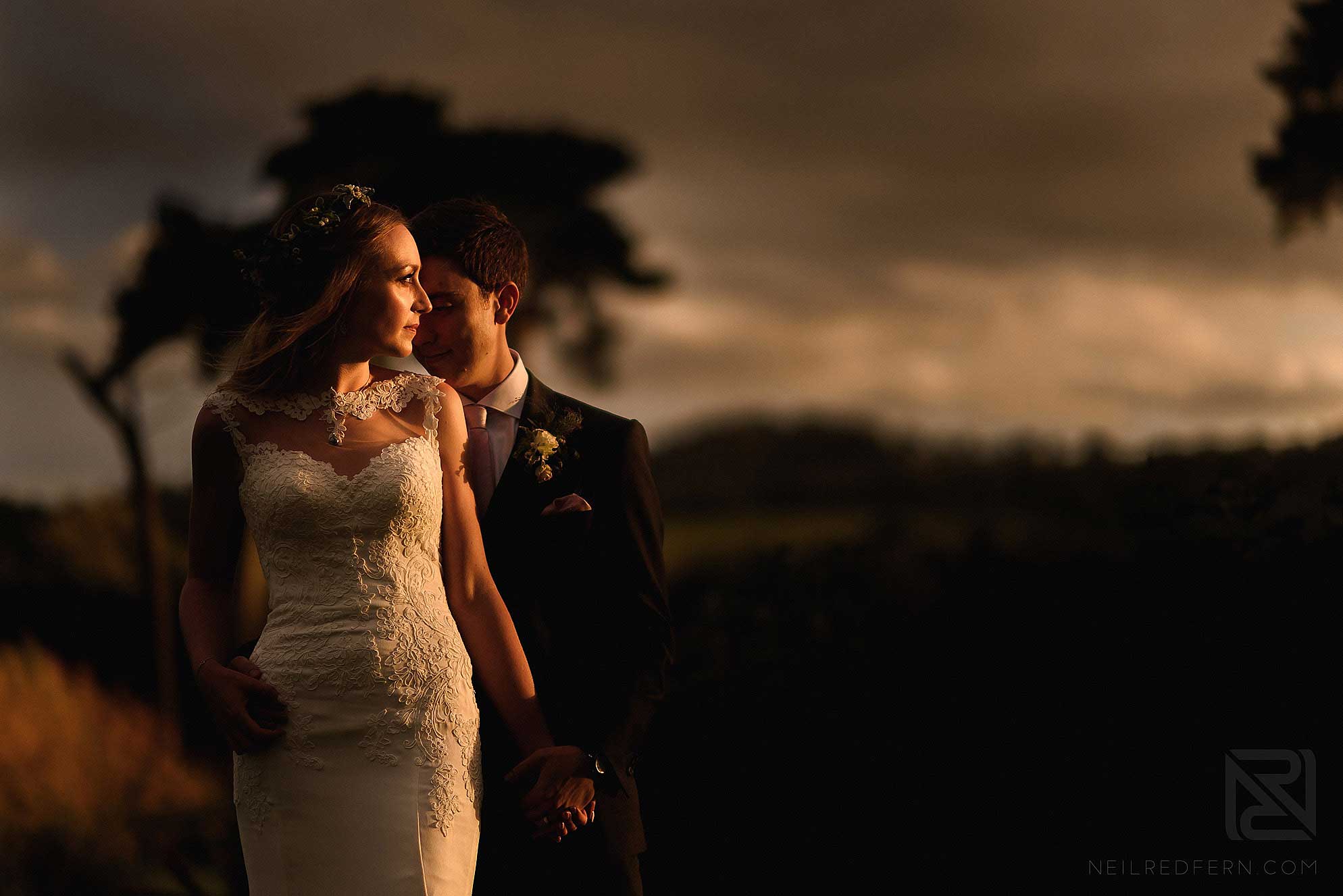 Abbeywood Estate wedding photography 1 romantic portrait of bride and groom at Abbeywood Estate