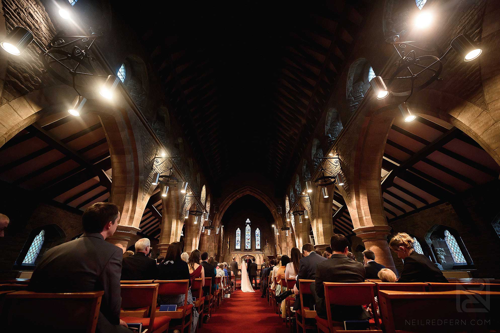 Abbeywood Estate wedding photography 9 wide angle photograph of St John's Church in Northwich