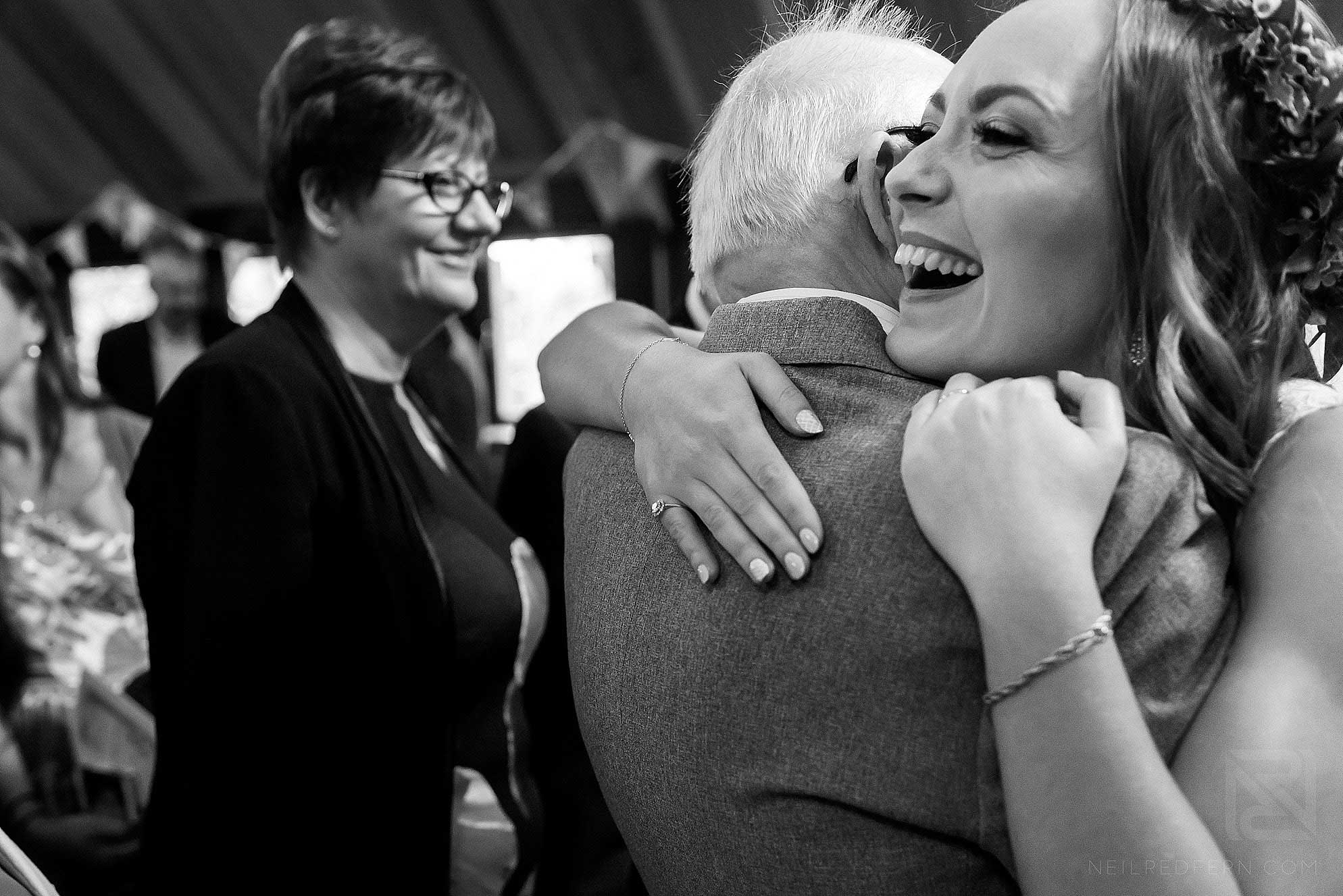 Abbeywood Estate wedding photography 11 bride hugging grandad