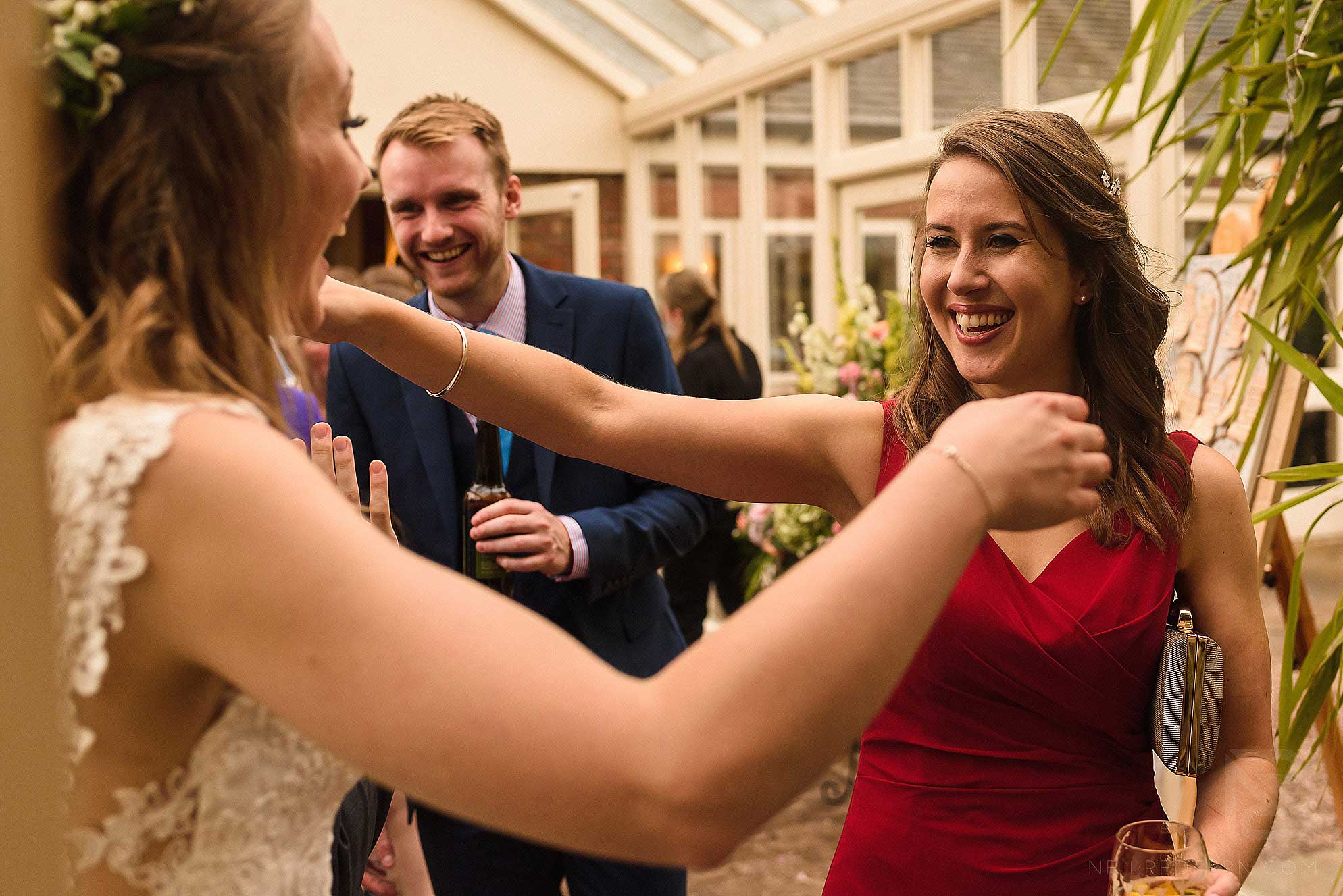 Abbeywood Estate wedding photography 18 smiles during receiving line