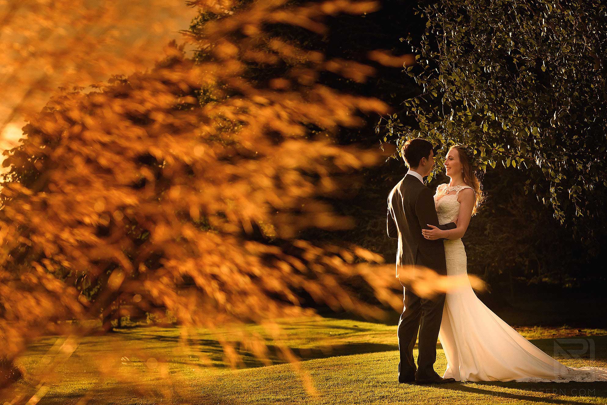Abbeywood Estate wedding photography 22 evening photograph of bride and groom