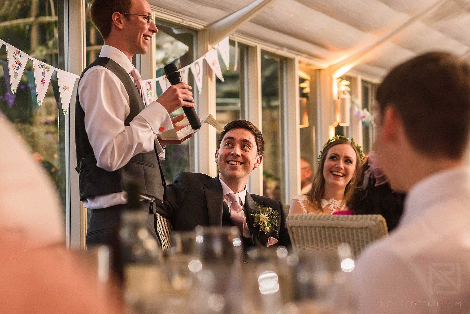 Abbeywood Estate wedding photography 32 best man giving speech