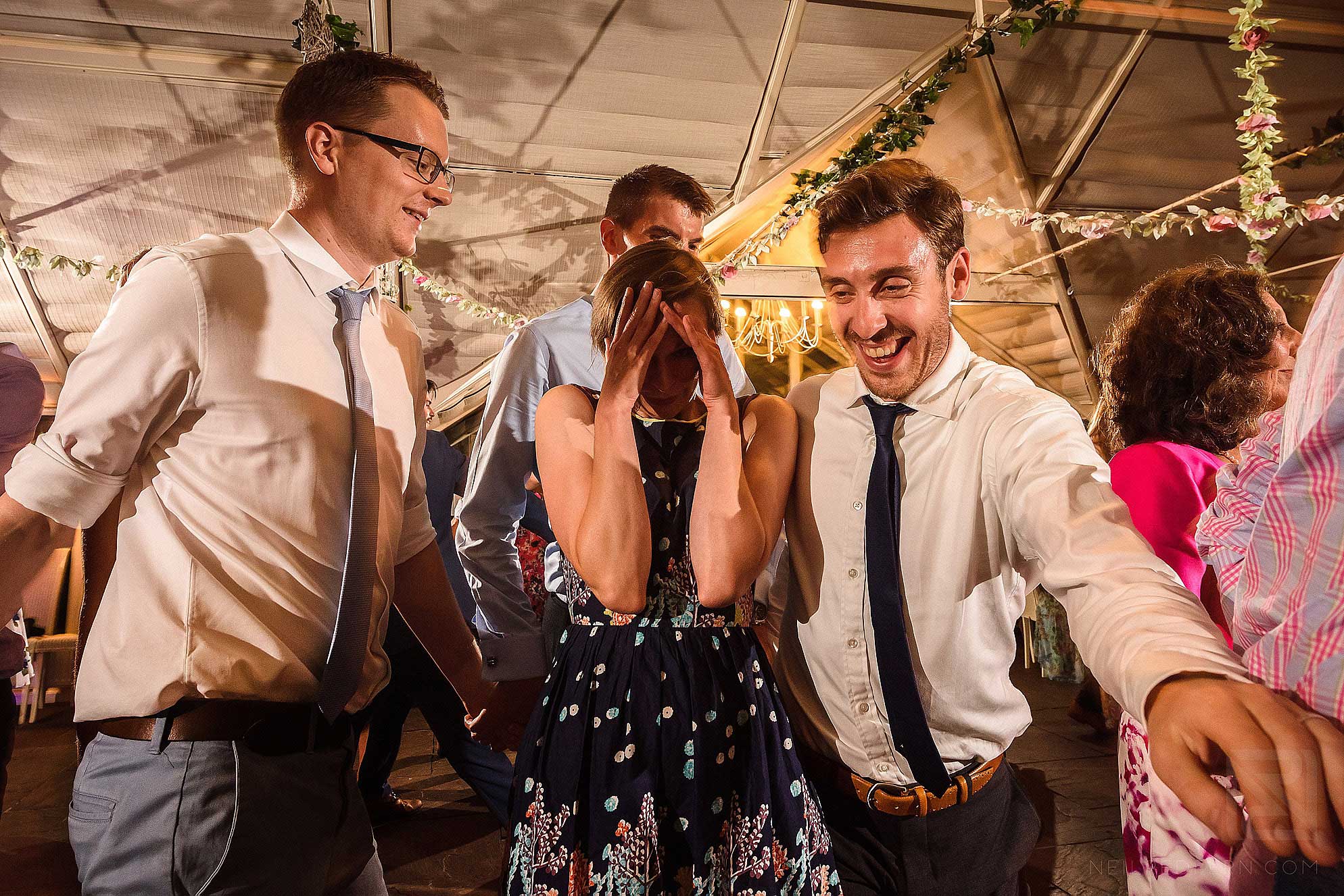 Abbeywood Estate wedding photography 36 guests dancing at wedding