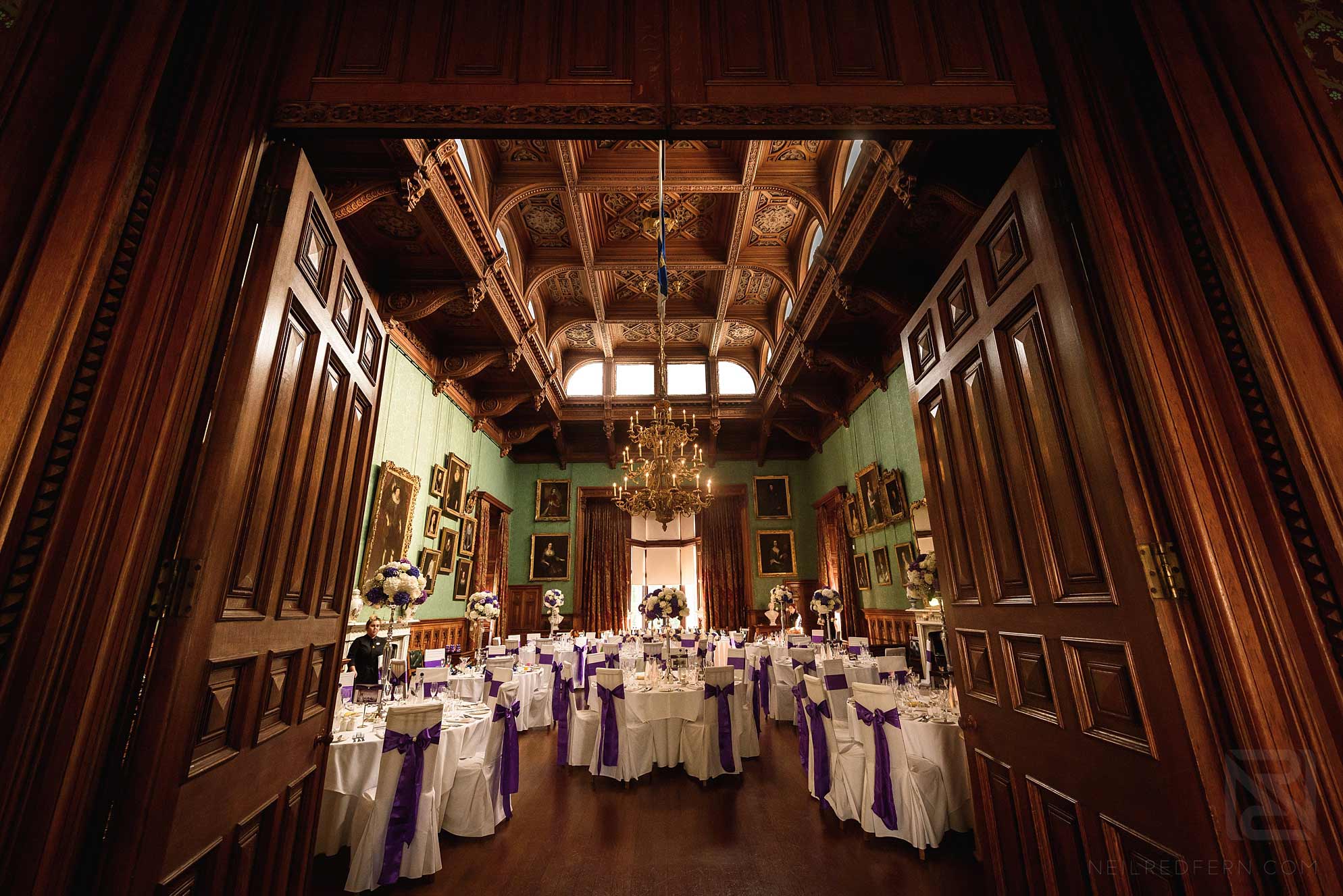 wedding breakfast room at knowsley hall