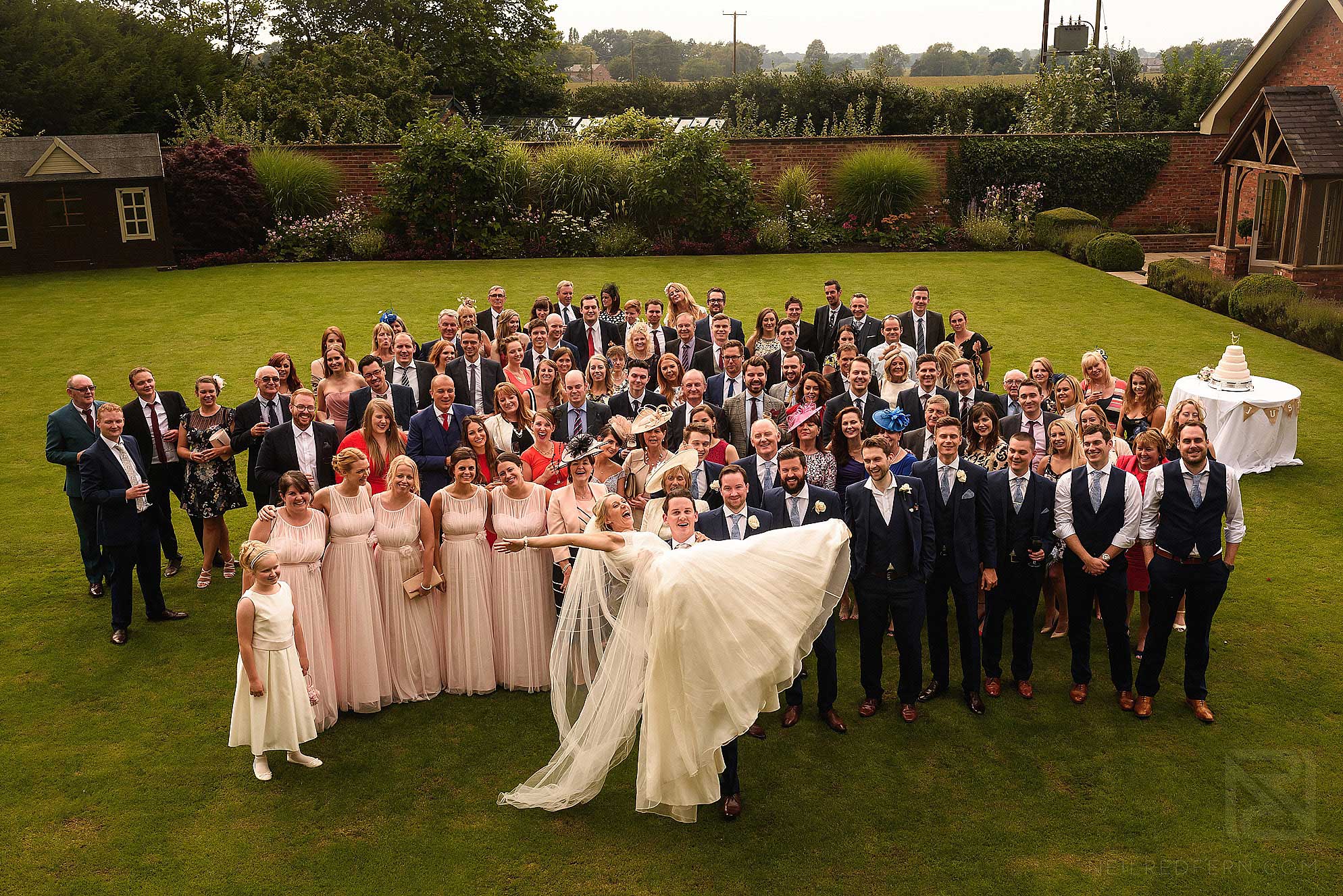 group photograph of all guests