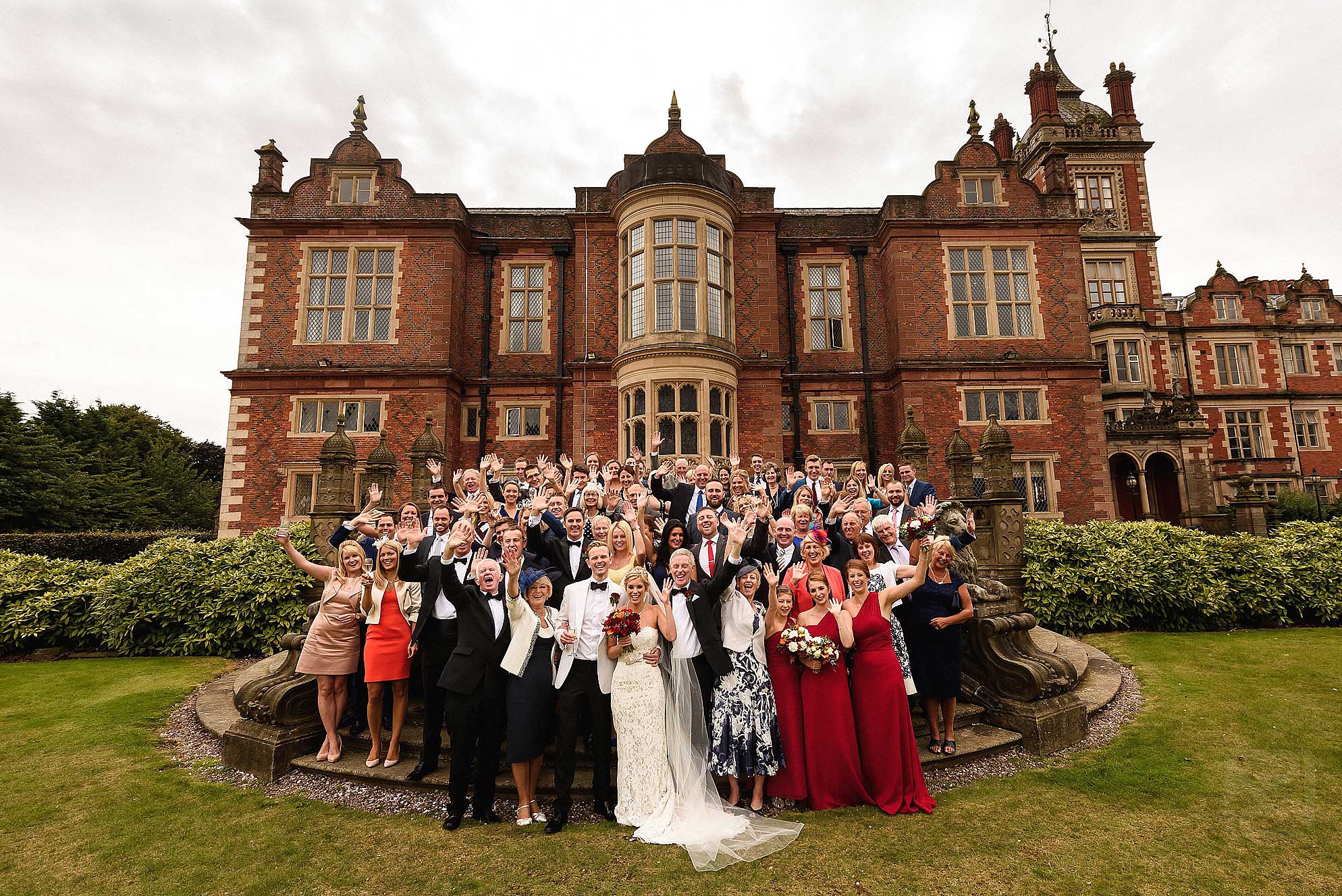 large group photograph outside Crewe Hall