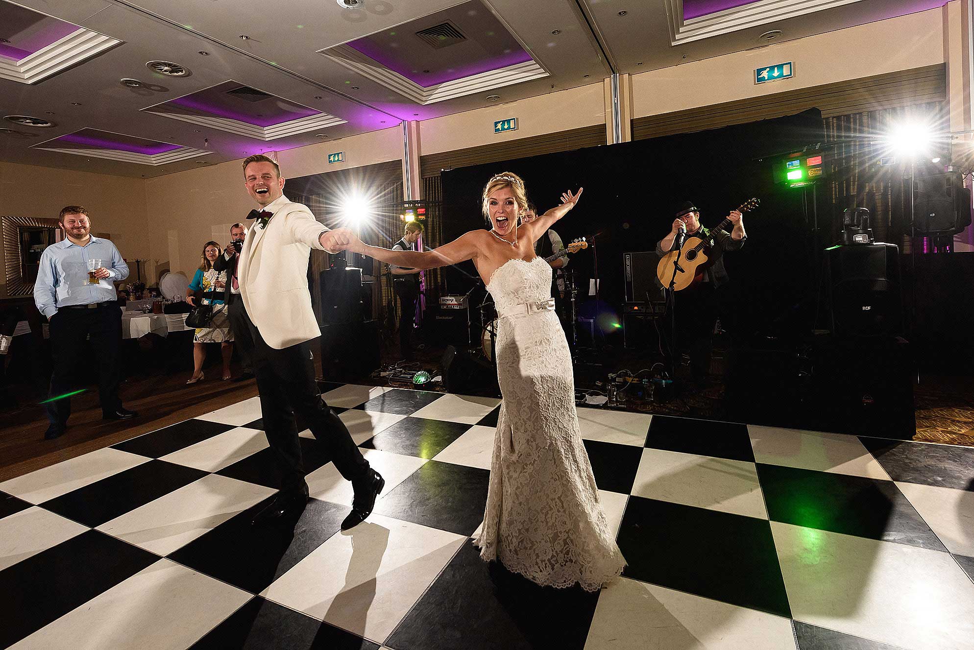 bride and groom first dance