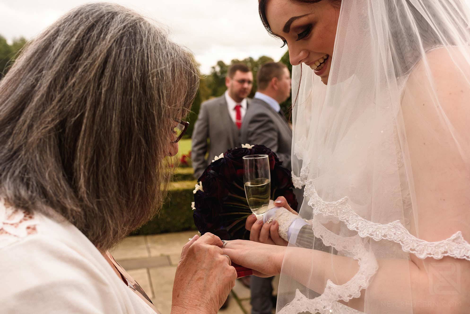 Knowsley Hall summer wedding 21 bride show wedding ring