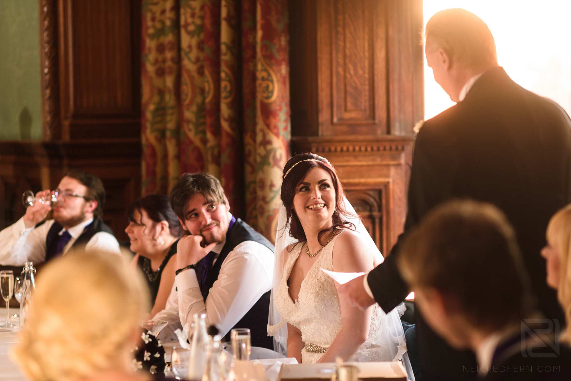 Knowsley Hall summer wedding 24 father giving speech