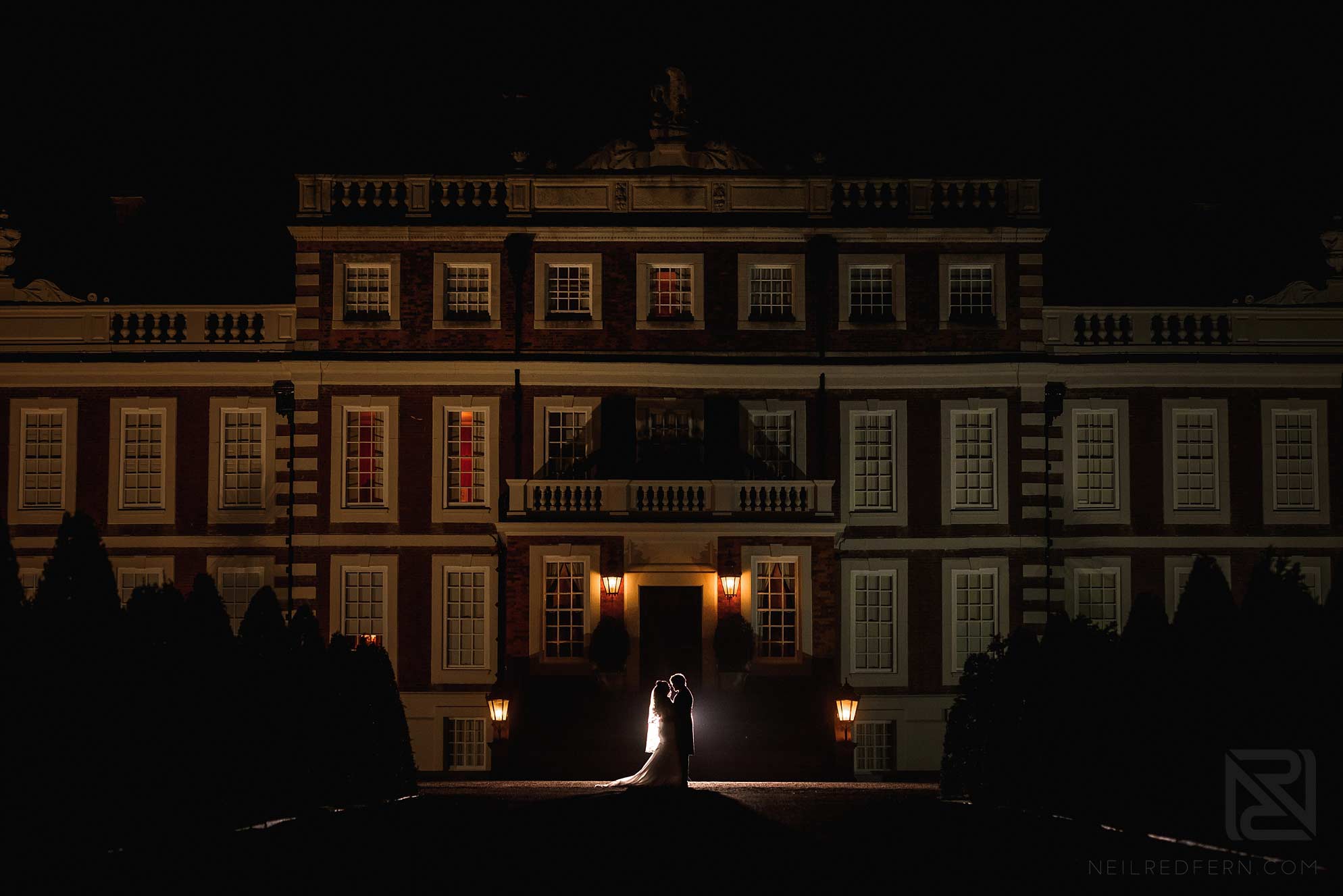 Knowsley Hall summer wedding 37 creative off camera flash photograph at wedding