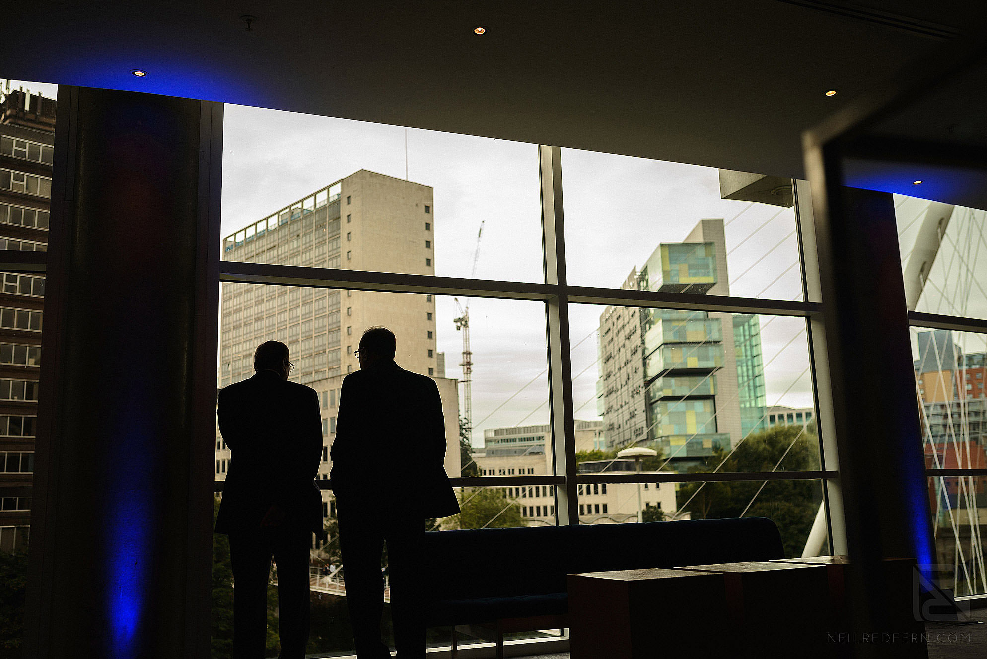 wedding guests at The Lowry Hotel in Manchester
