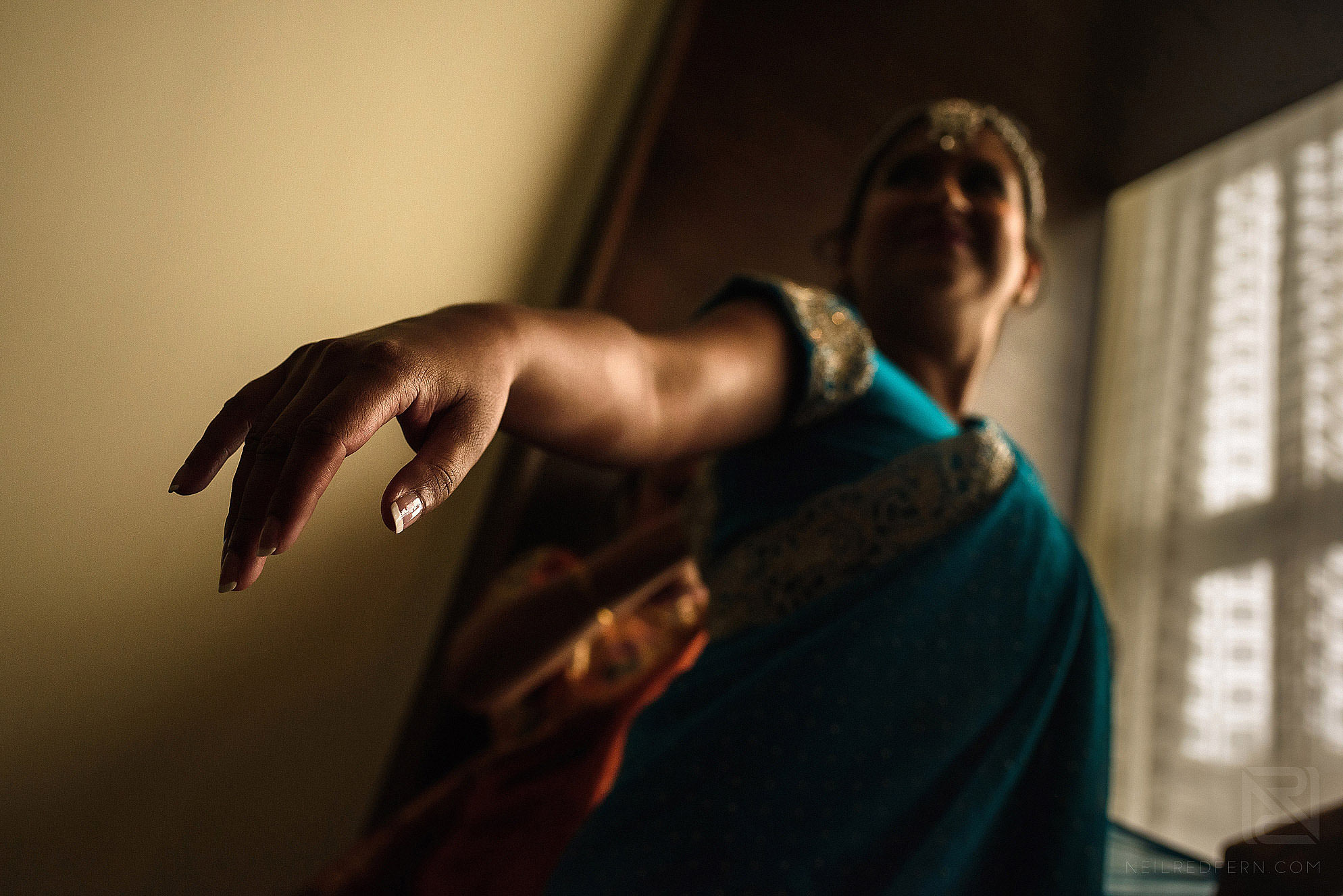 Hindu bride getting ready