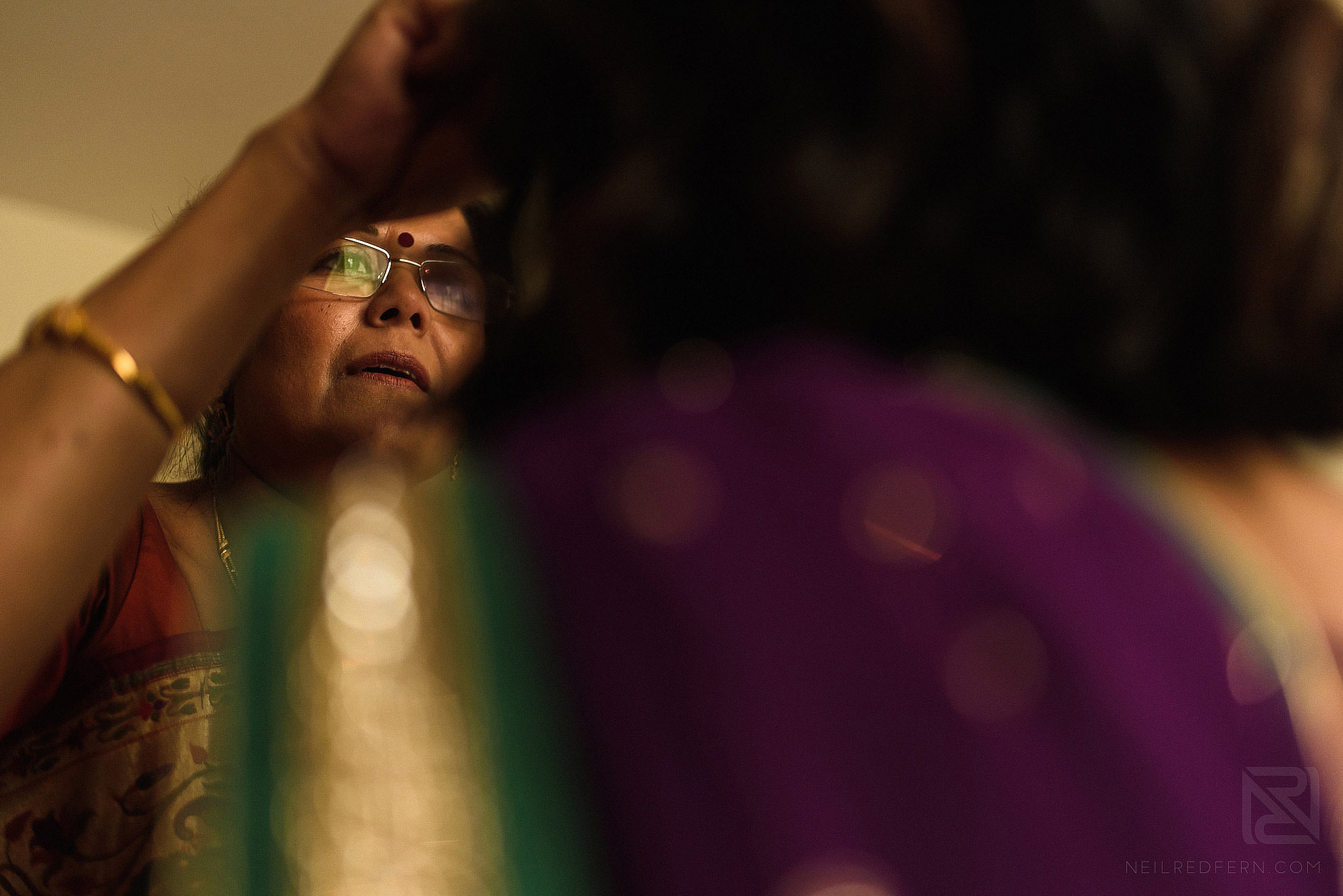 preparations on morning of wedding