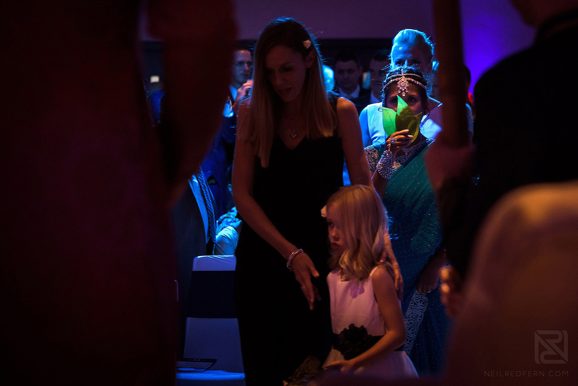 Hindu bride walking down the aisle