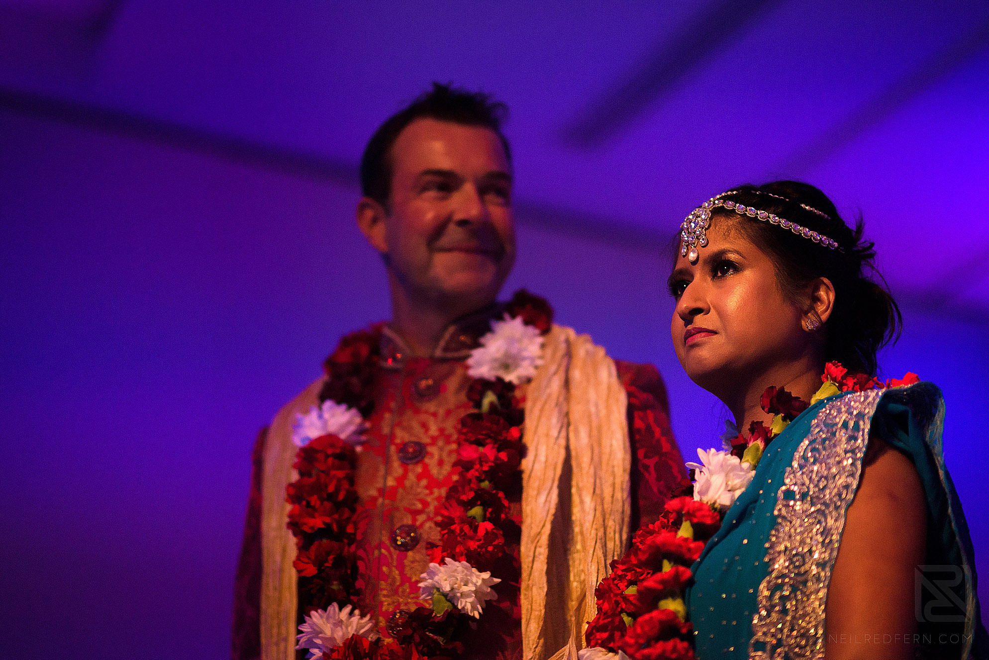 Hindu bride and groom during wedding ceremony