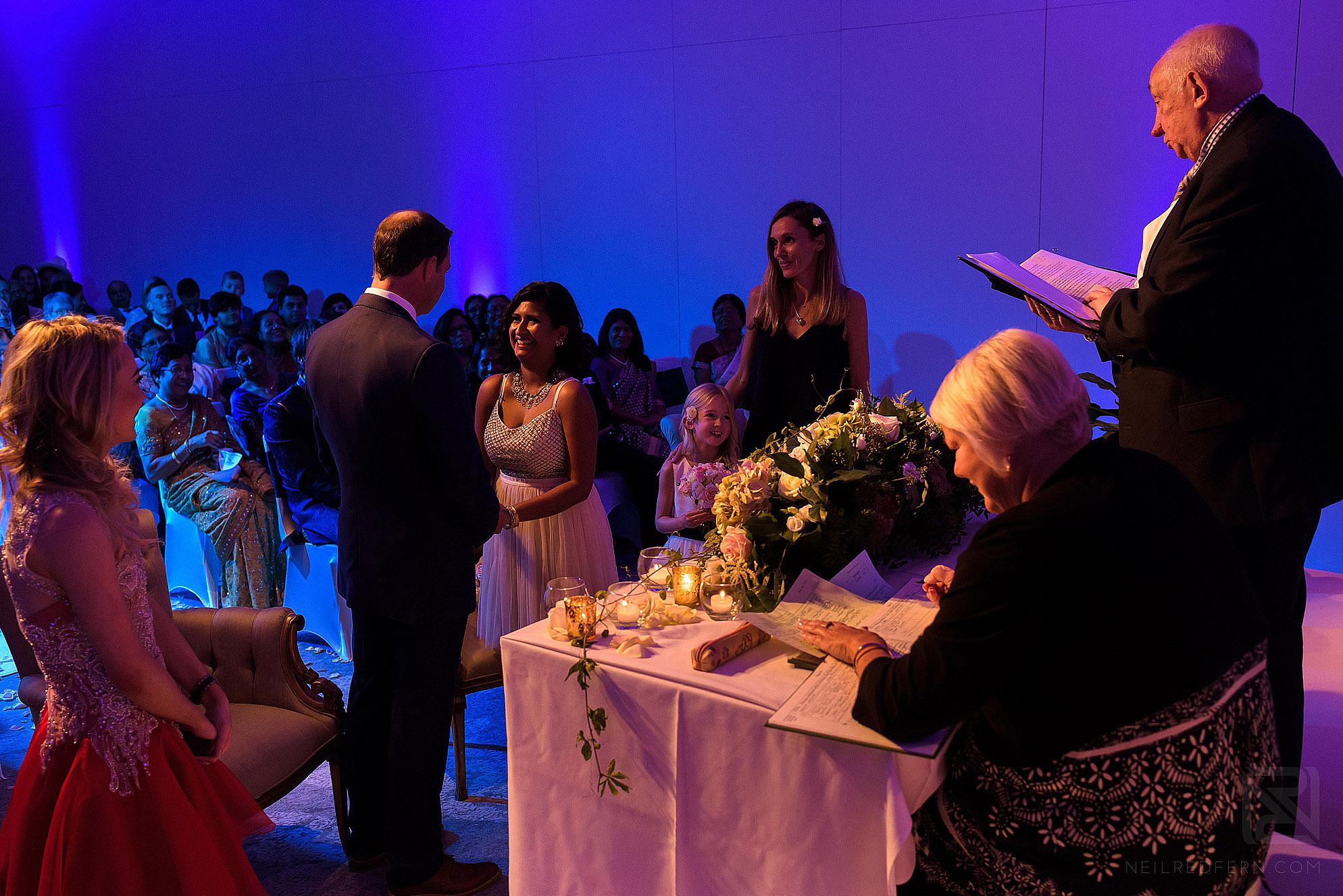 wedding ceremony ay The Lowry Hotel in Manchester
