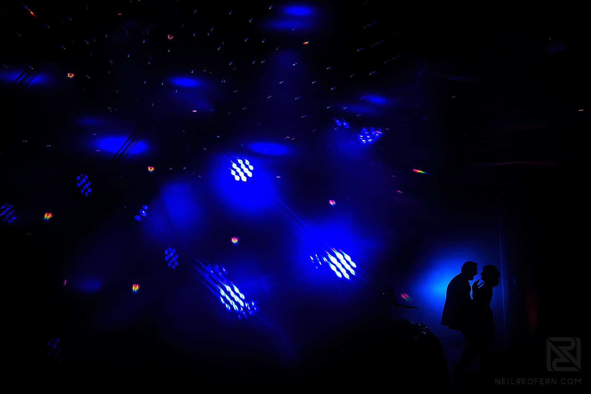creative photograph of bride and groom at the Lowry Hotel in Manchester