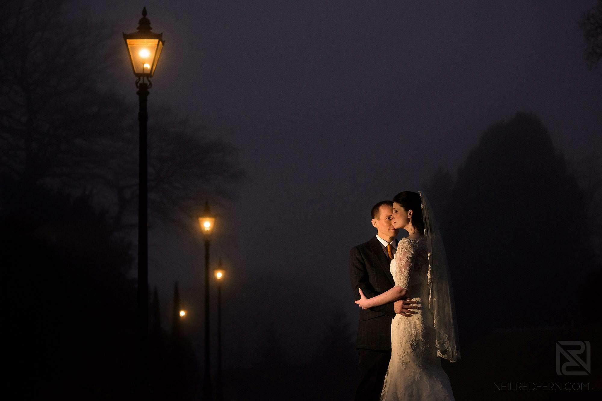 evening portrait photograph of bride and groom in the Lake District