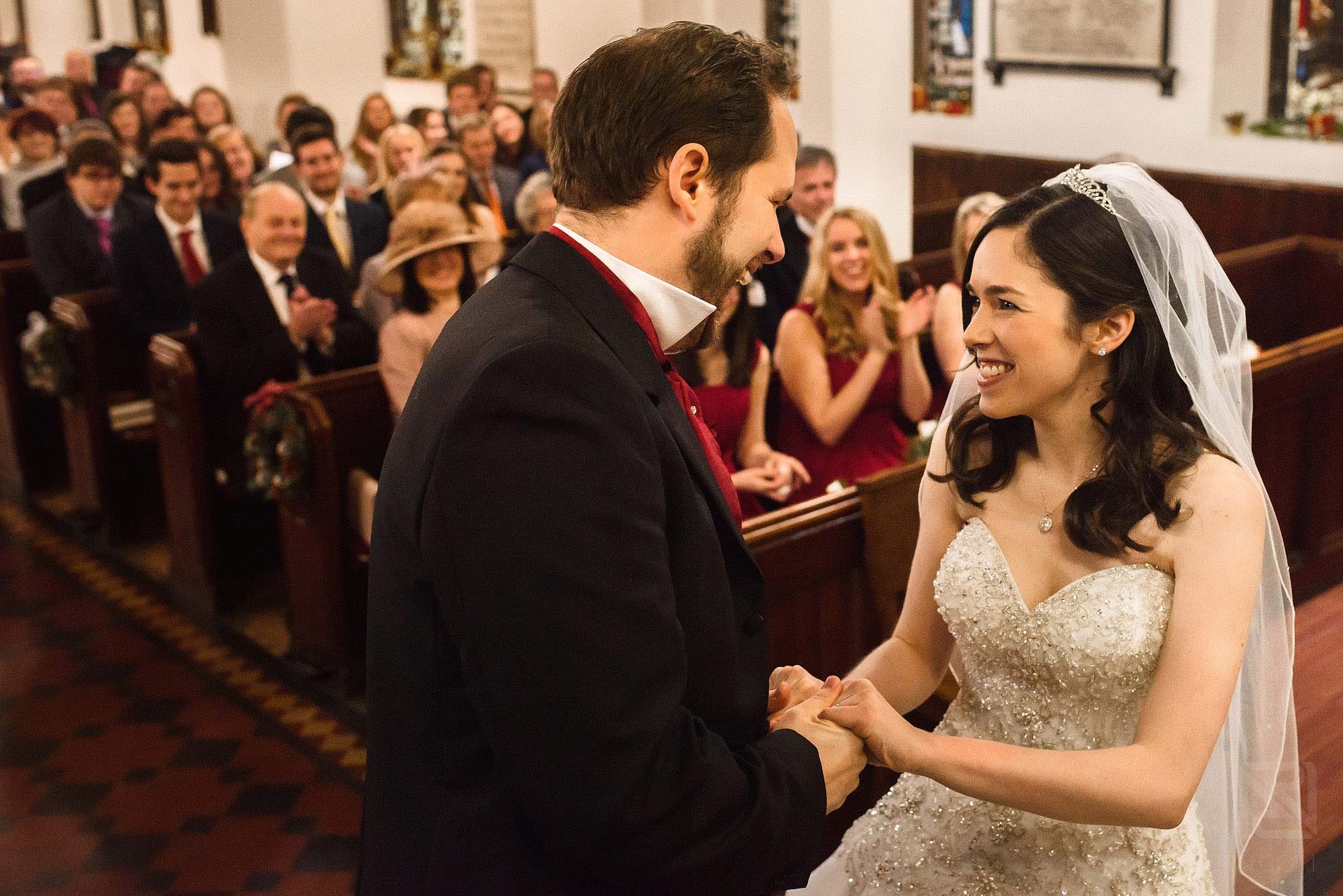 wedding ceremony at St James' Church in Didsbury Manchester