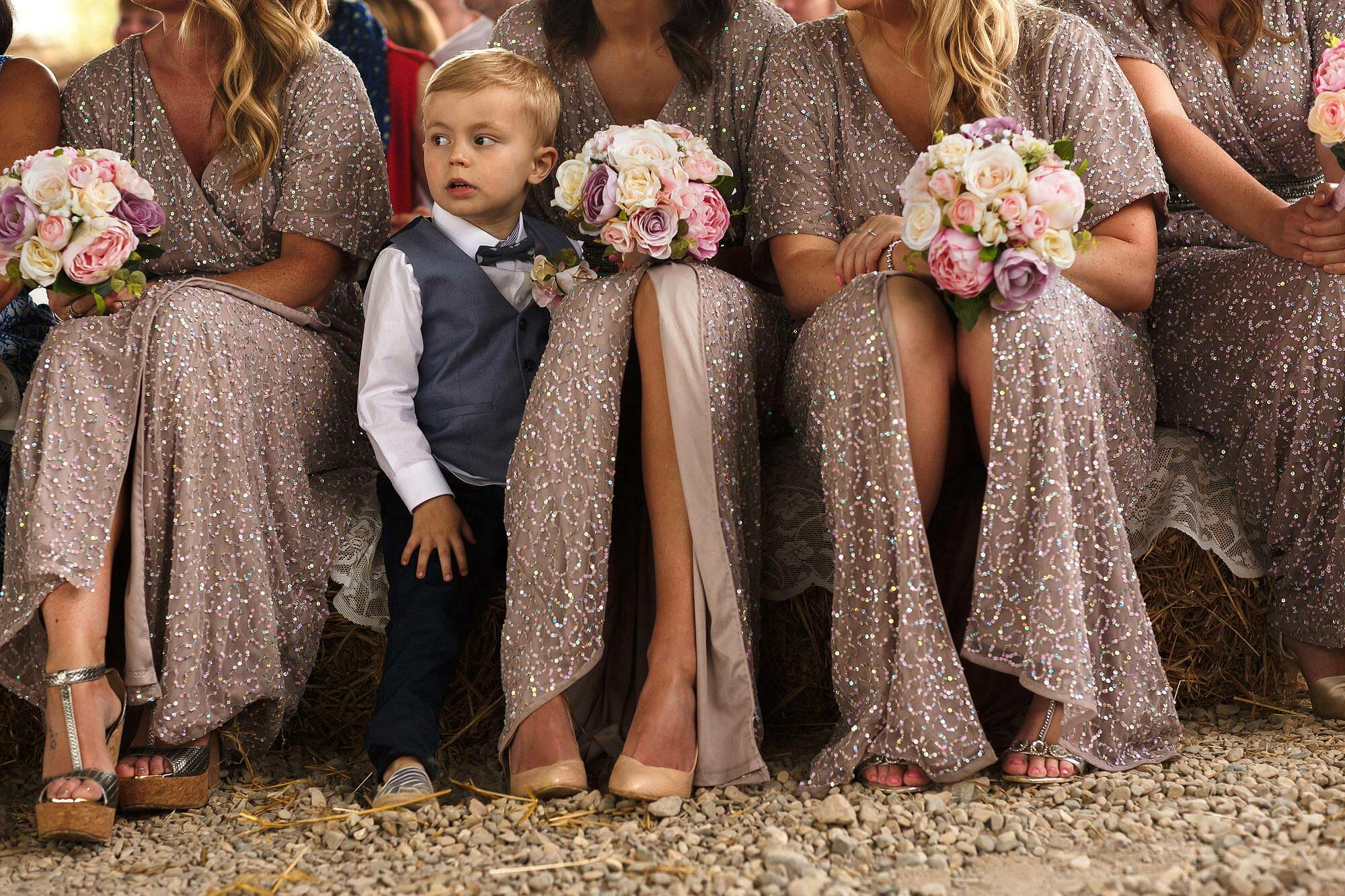 page boy and bridesmaids