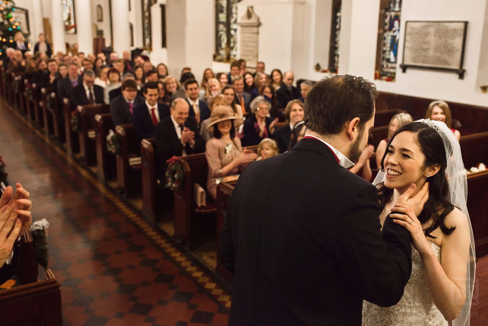emotional moment during wedding ceremony