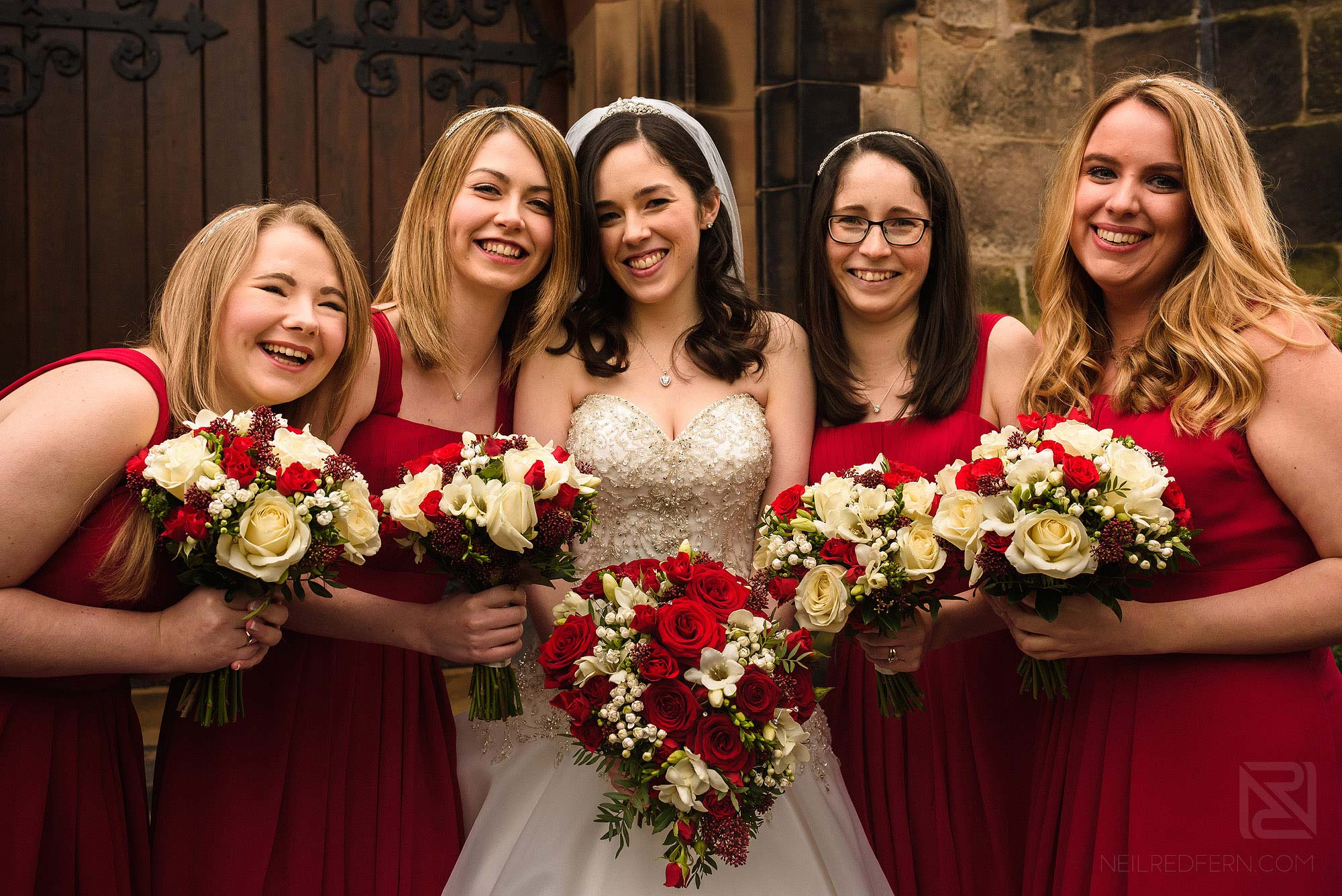 photograph of happy Bridesmaids
