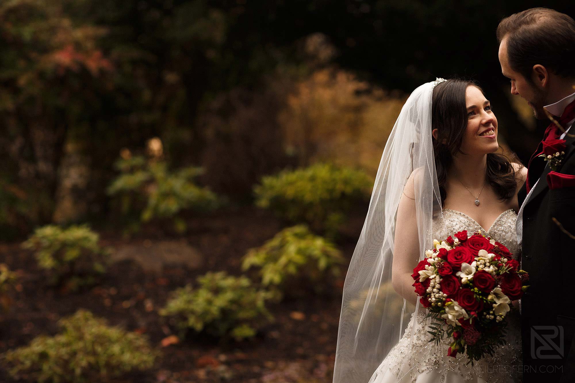 bride and groom portrait photograph