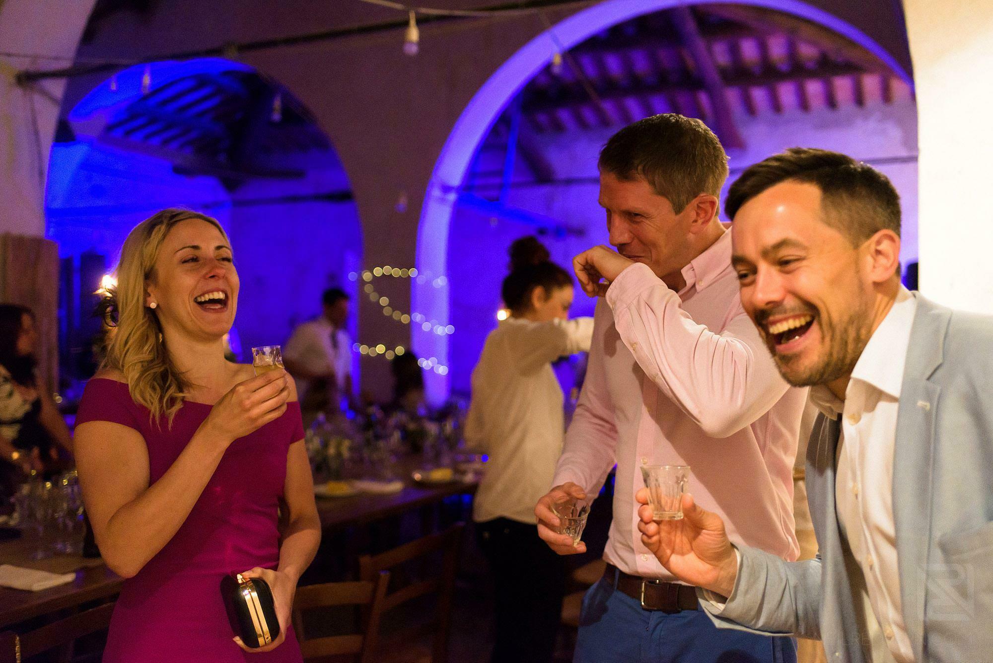 guests drinking shots