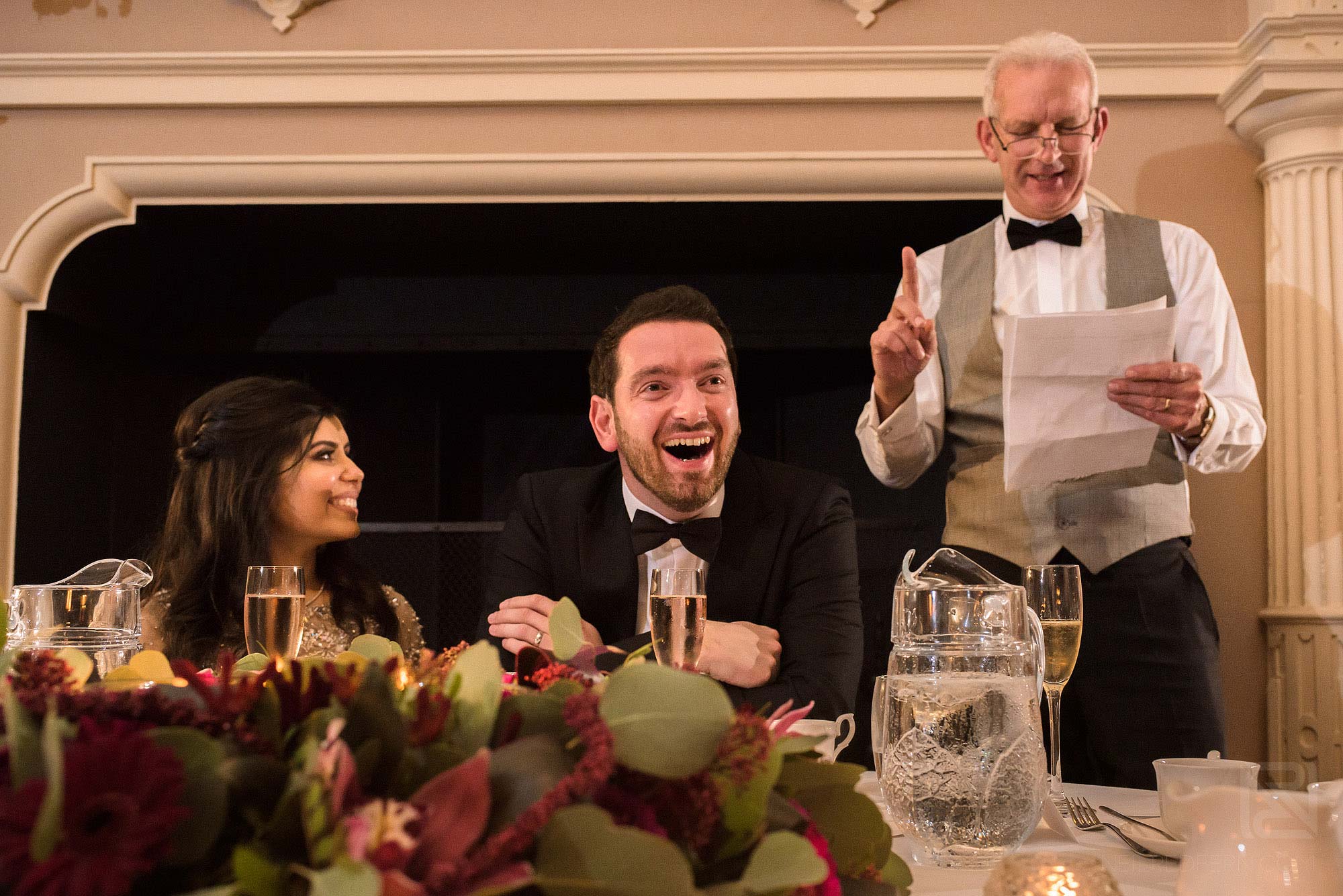 father of groom giving speech at Arley Hall