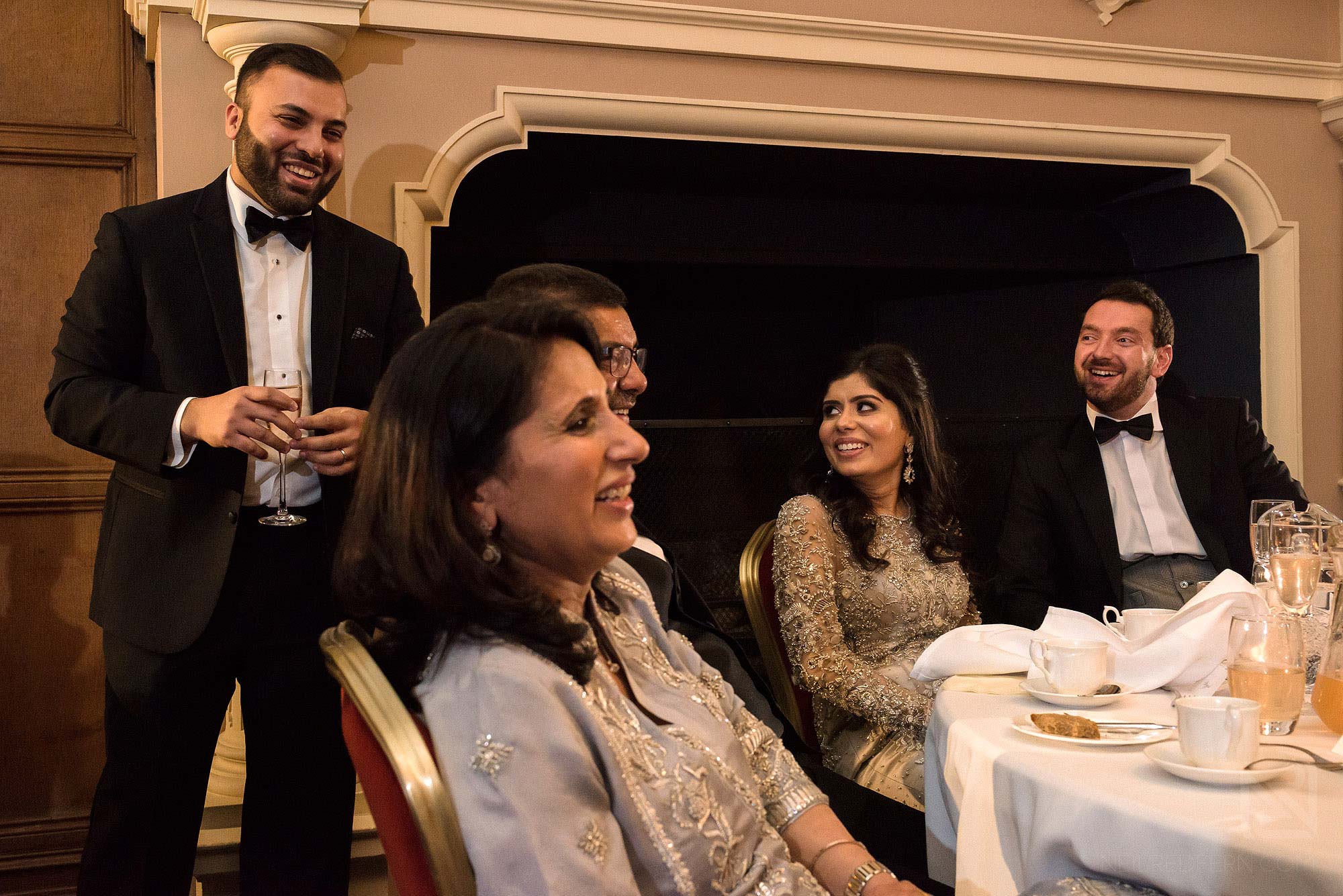 laughter during wedding speeches