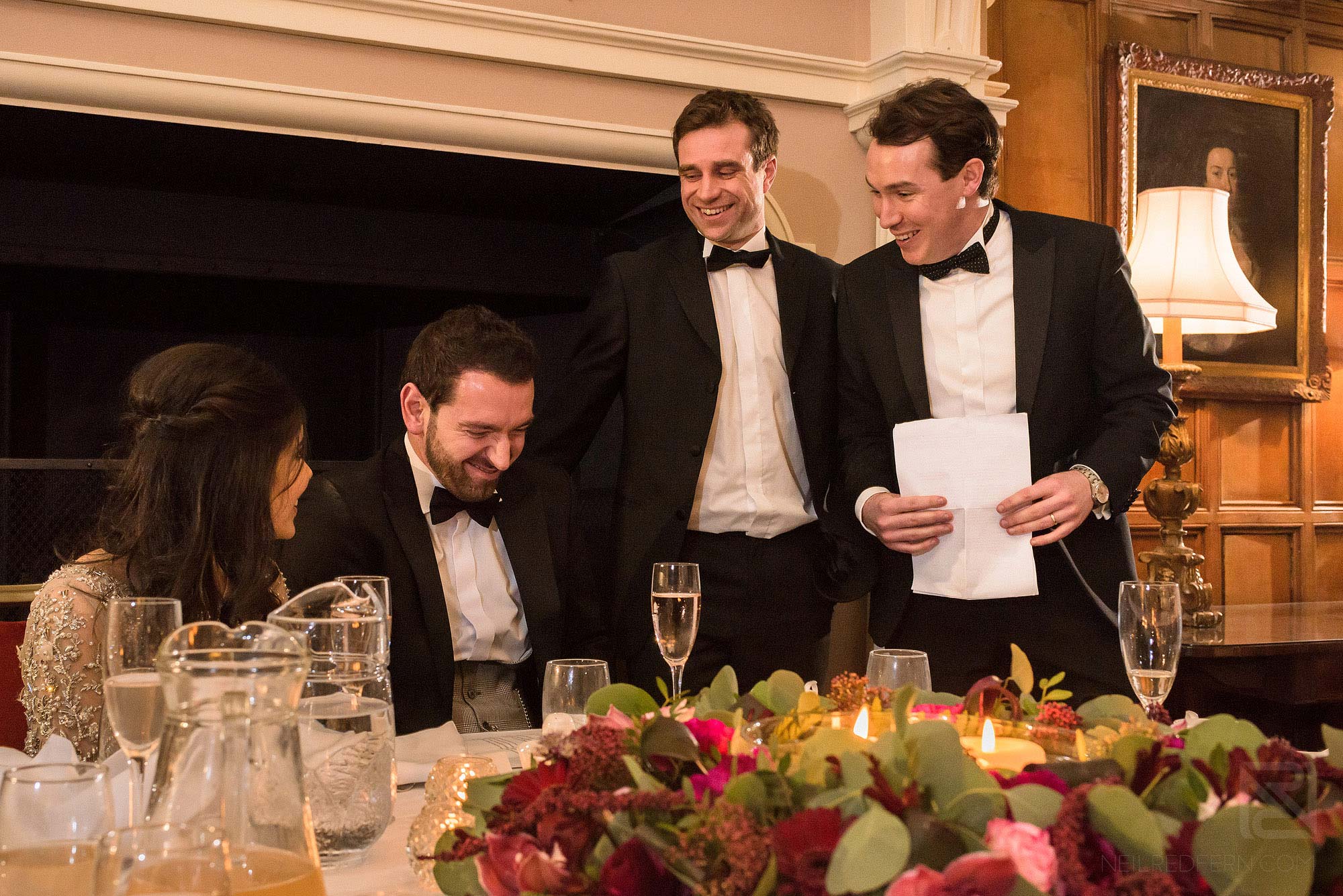 best men's speech at Arley Hall winter wedding