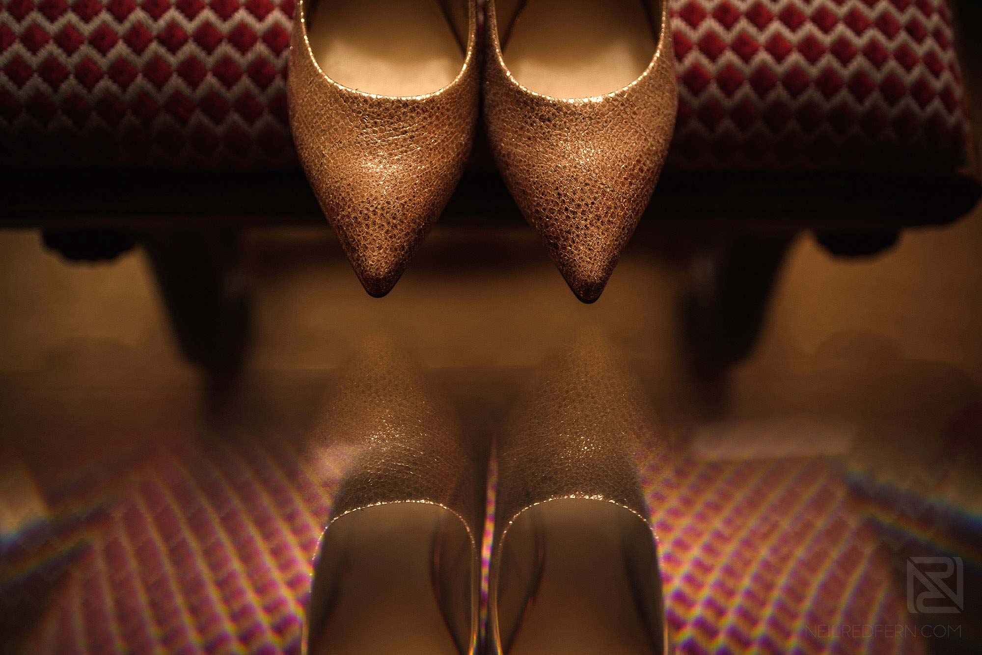 photograph of bride's wedding shoes