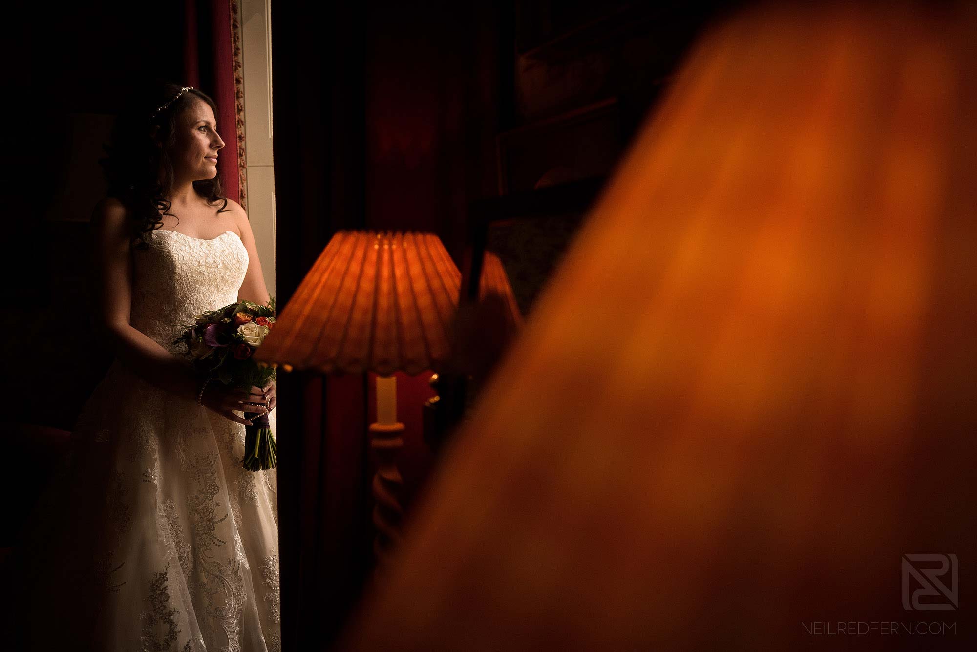 beautiful portrait of bride at Knowsley Hall