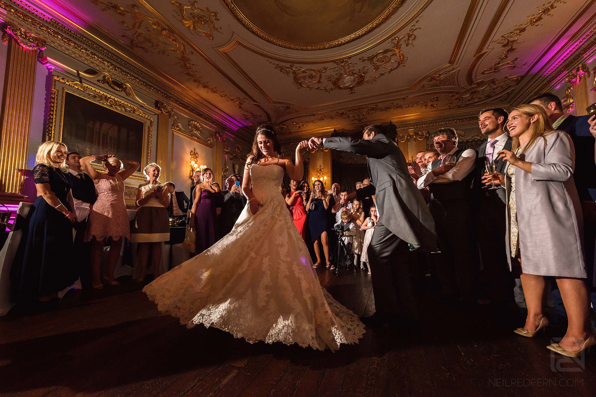 bride and groom first dance at Knowsley Hall wedding