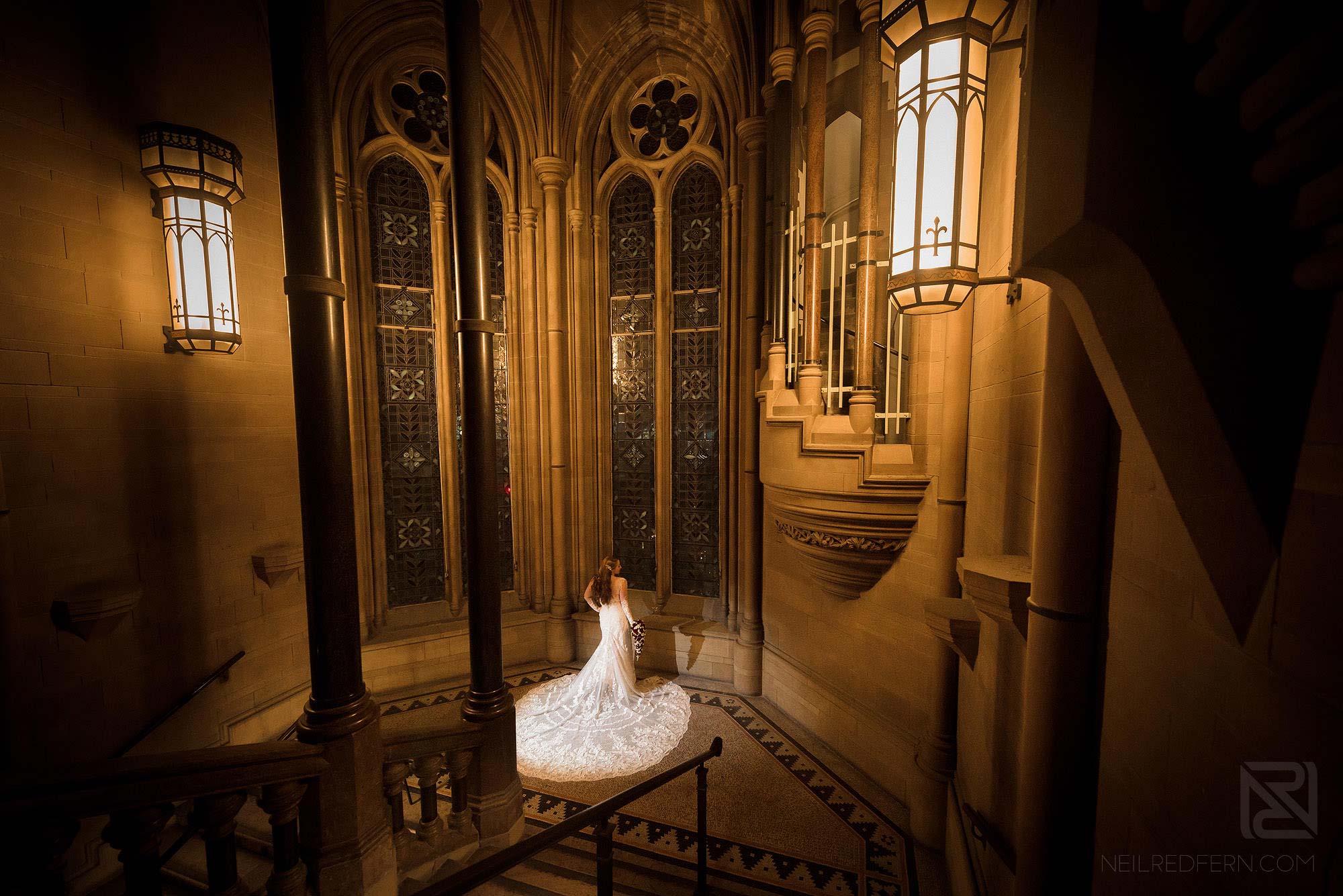 Manchester Museum wedding photography 1 photograph of bride in Manchester Museum