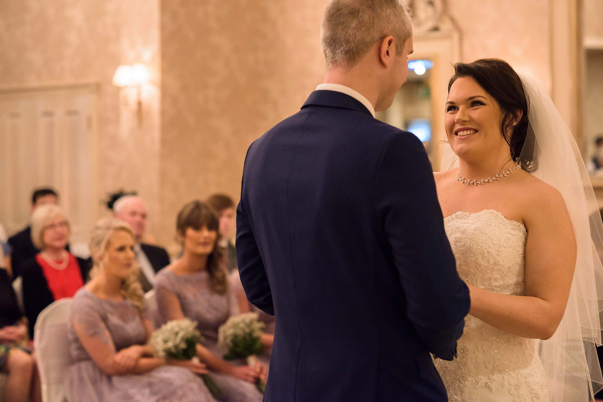 wedding ceremony at Rowton Hall in Cheshire