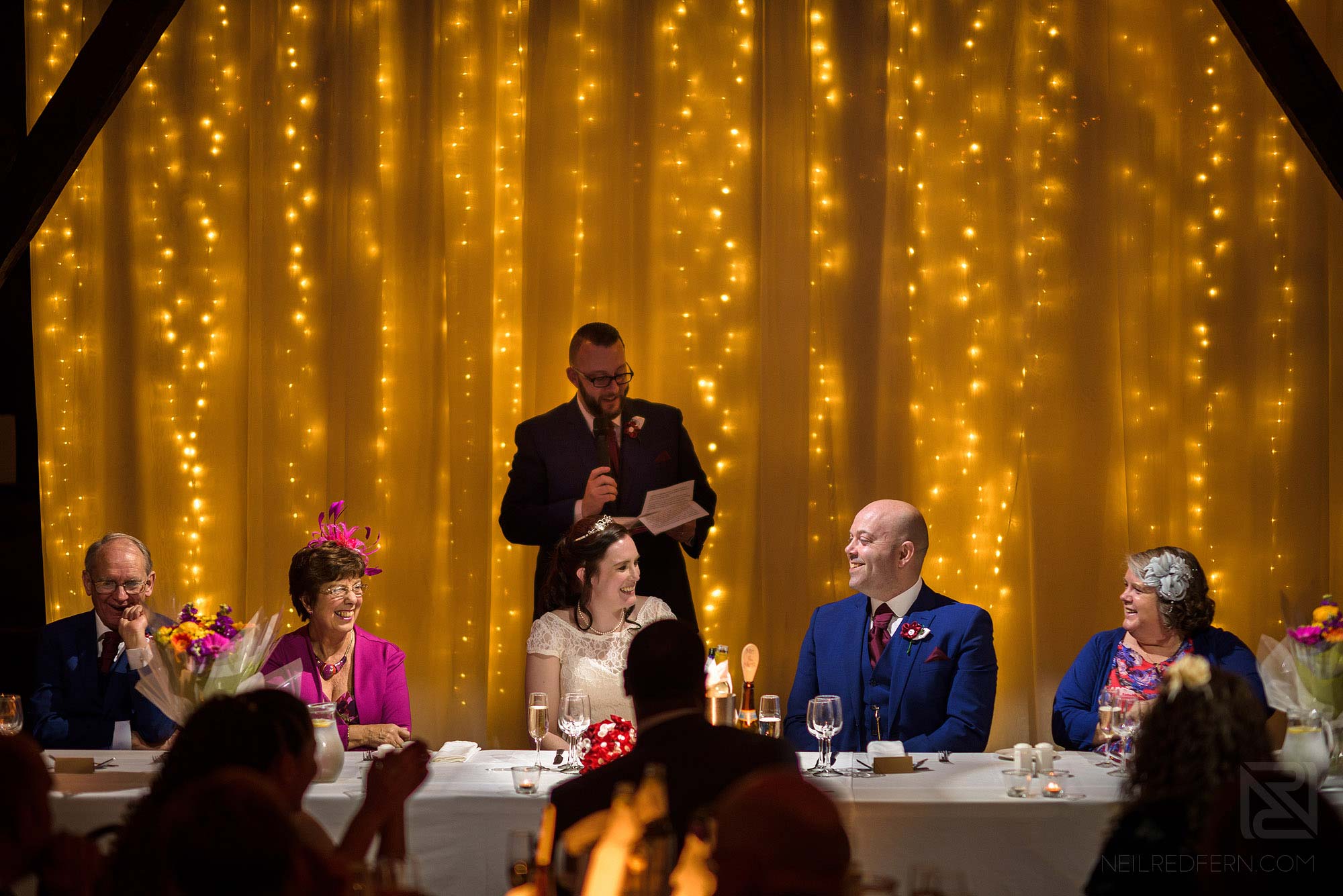 best man's wedding speech at Rivington Hall Barn