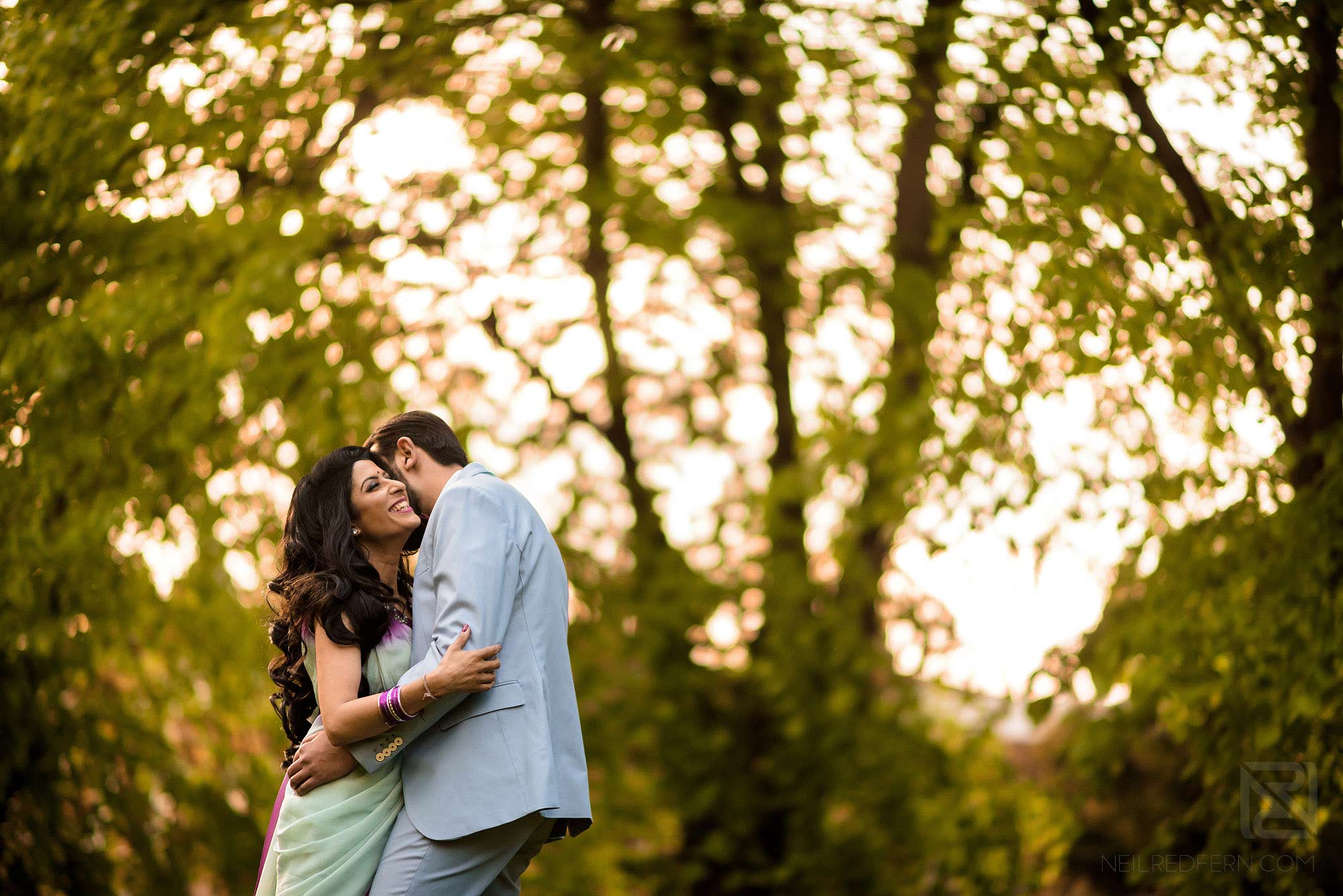 photograph of Hindu couple on engagement shoot